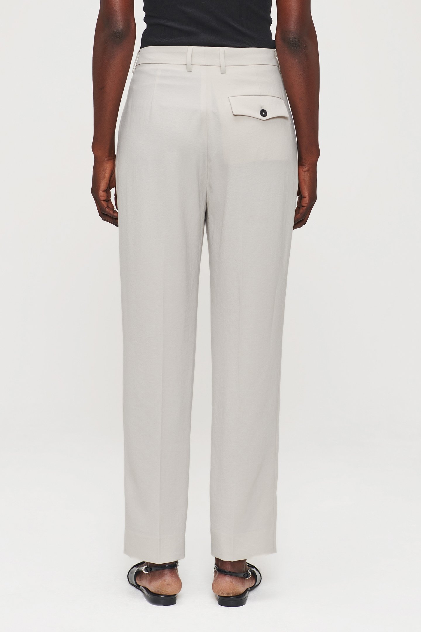 JAPANESE CREPE CLASSIC PANTS GREIGE 2