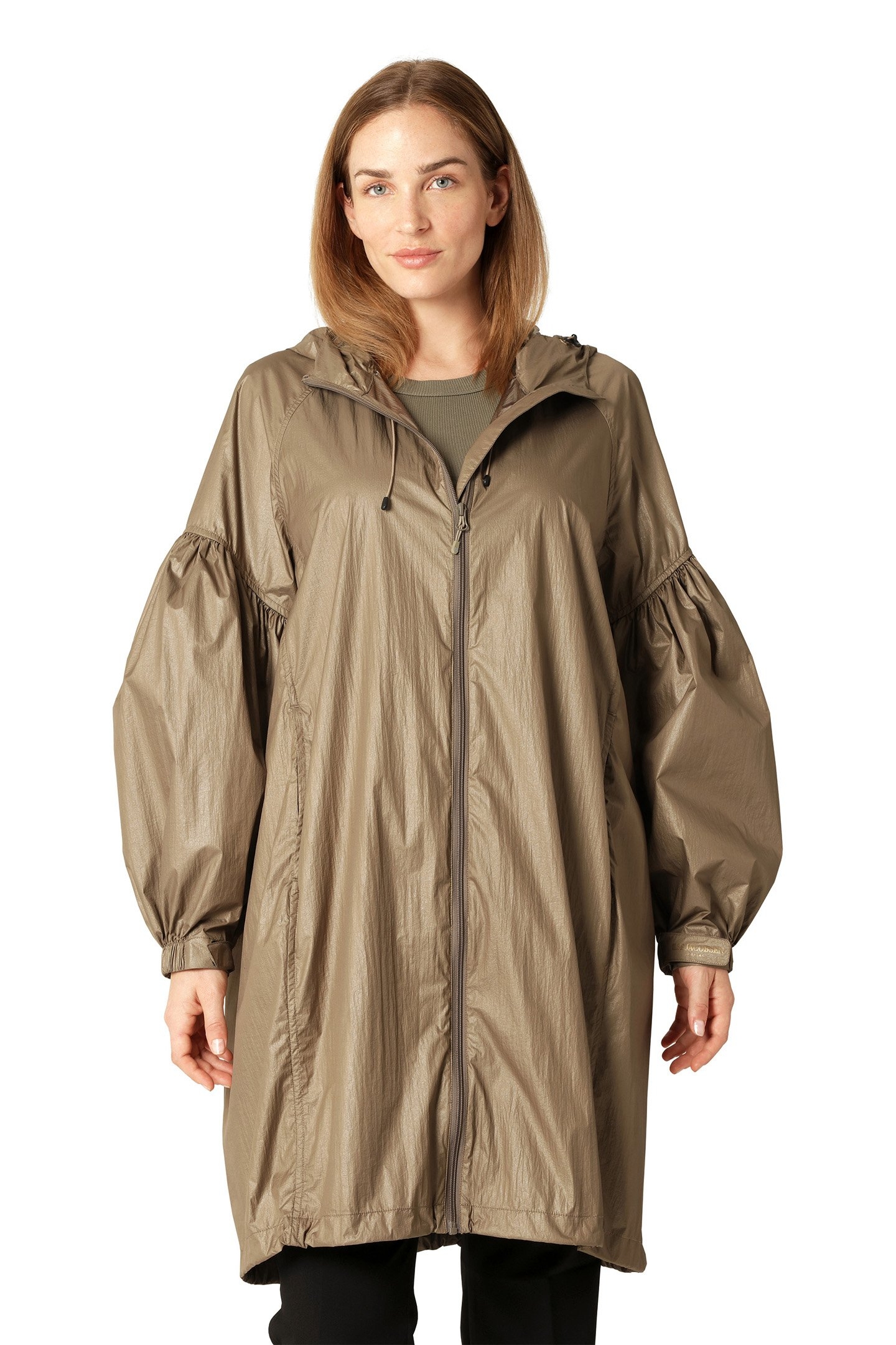 SHIMMER01 WIND JACKETS GREIGE GOLD 1