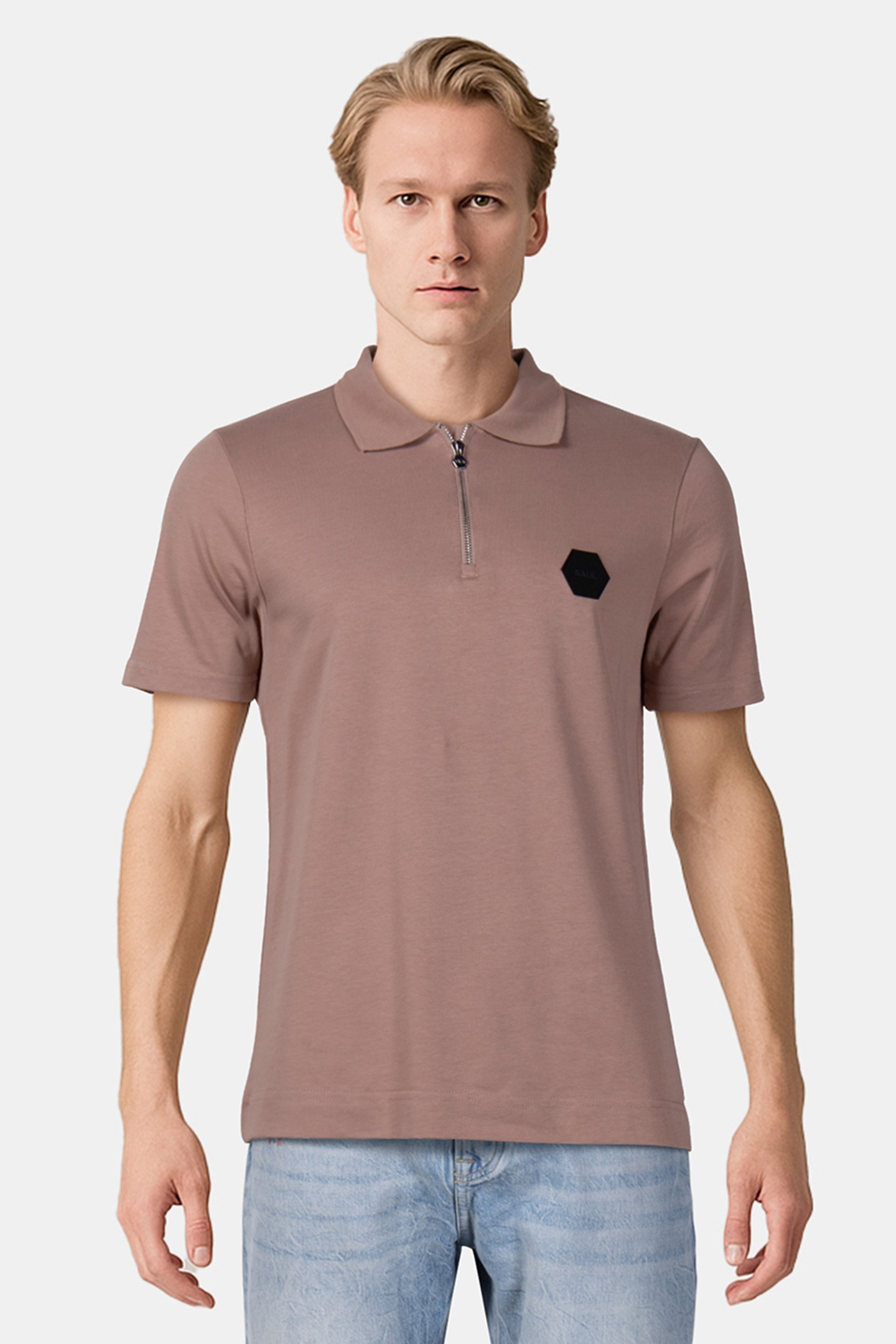 HEX LOGO POLO WARM TAUPE 1