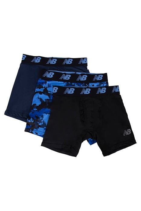 PREMIUM 6 INCH BOXER SHORTS MULTIPACK IN BLUE/BLACK 1