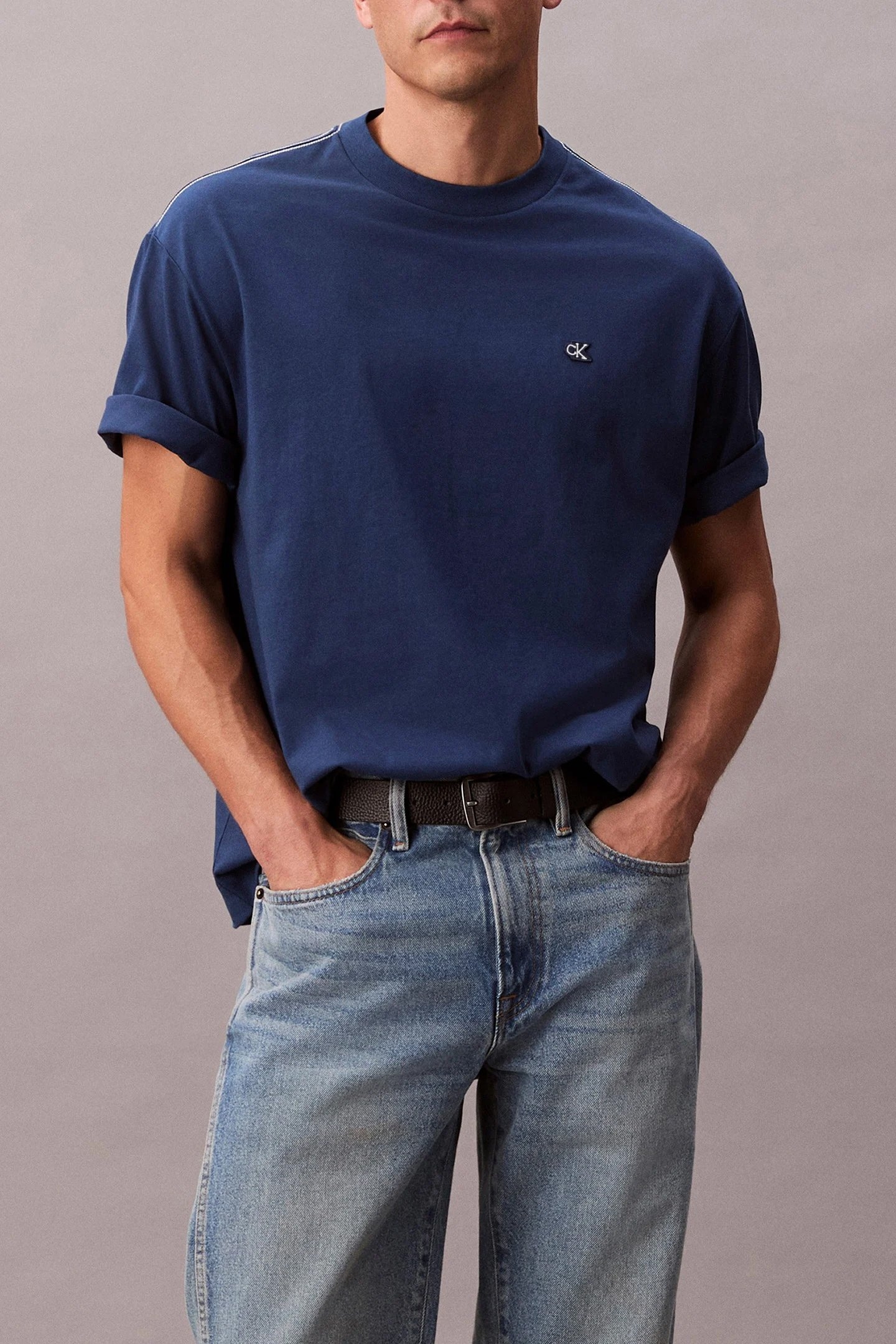 SS TOPSTITCH EMB PAT BLUE JEAN 3