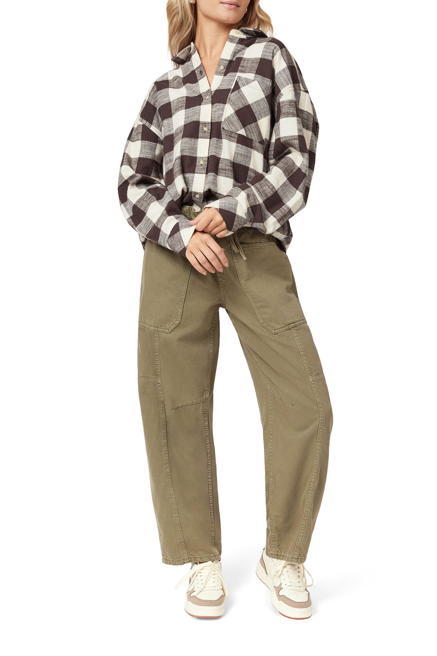 OVERSIZED SHIRT SEAL BROWN/BUFFALO CHECK 3