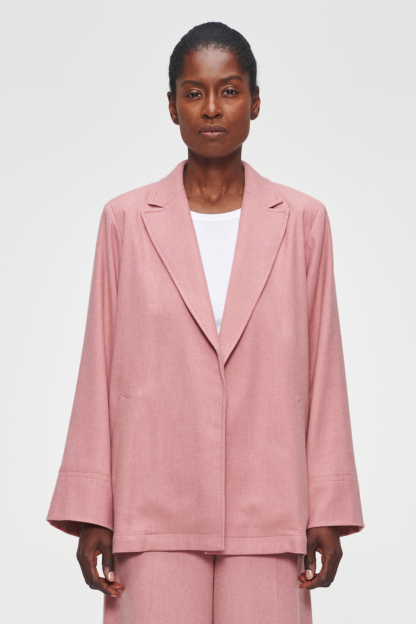 RELAXED FLANNEL JACKET CASHMERE ROSE 7