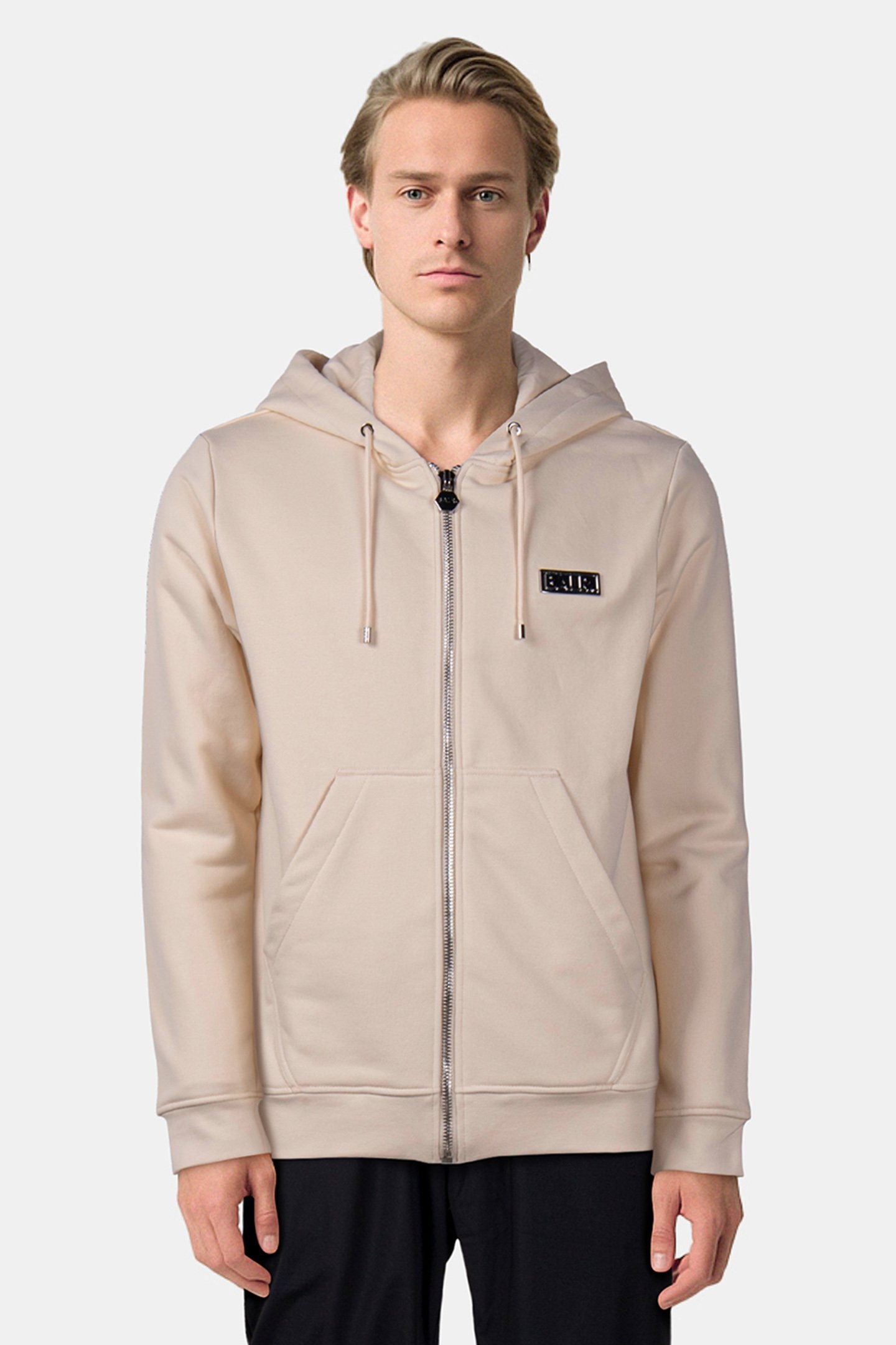 B-SERIES ZIP-THROUGH HOODIE WHITE SWAN 1