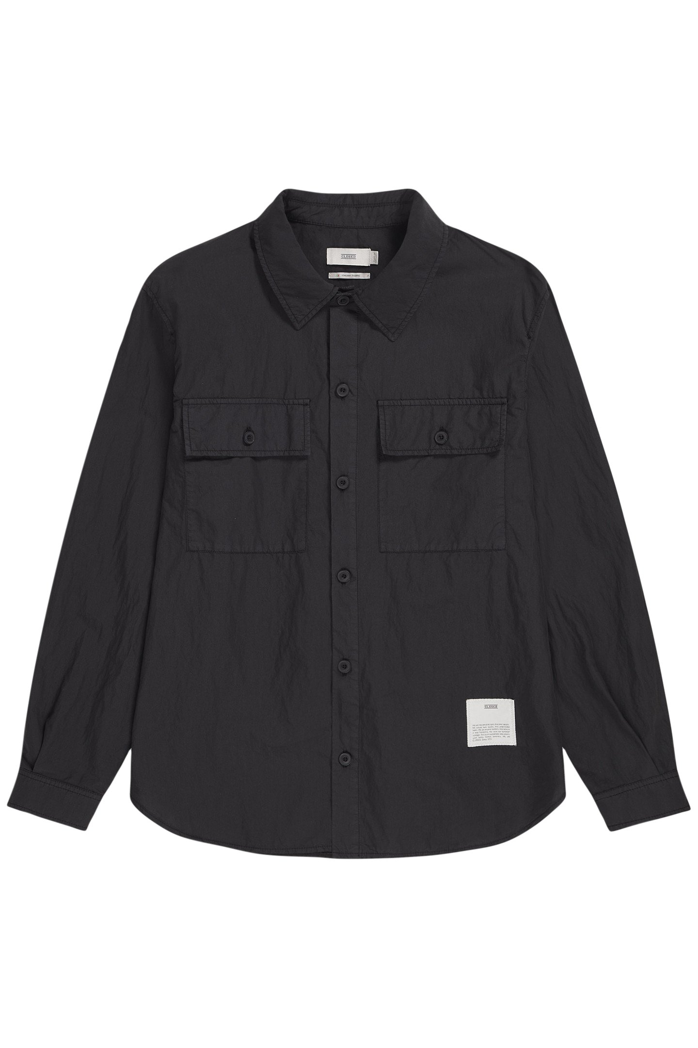 UTILITY SHIRT W/ ELBOW PATCHES SHIRTS & BLOUSES BLACK 4
