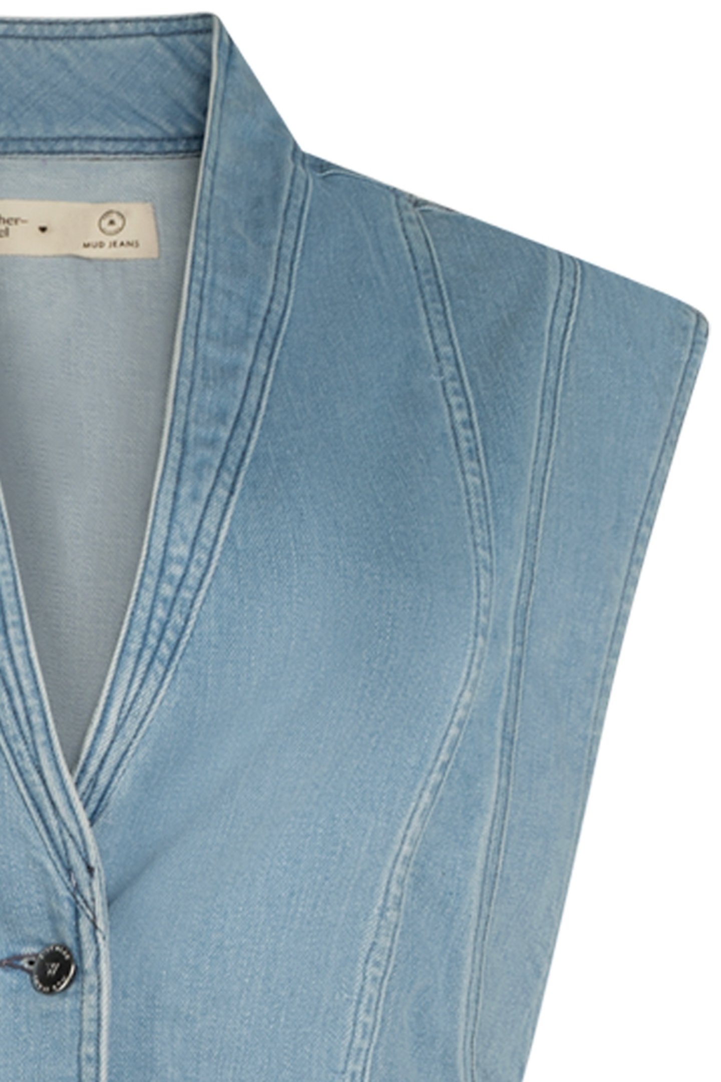 UNNI DENIM VEST STONE DENIM BLUE 3