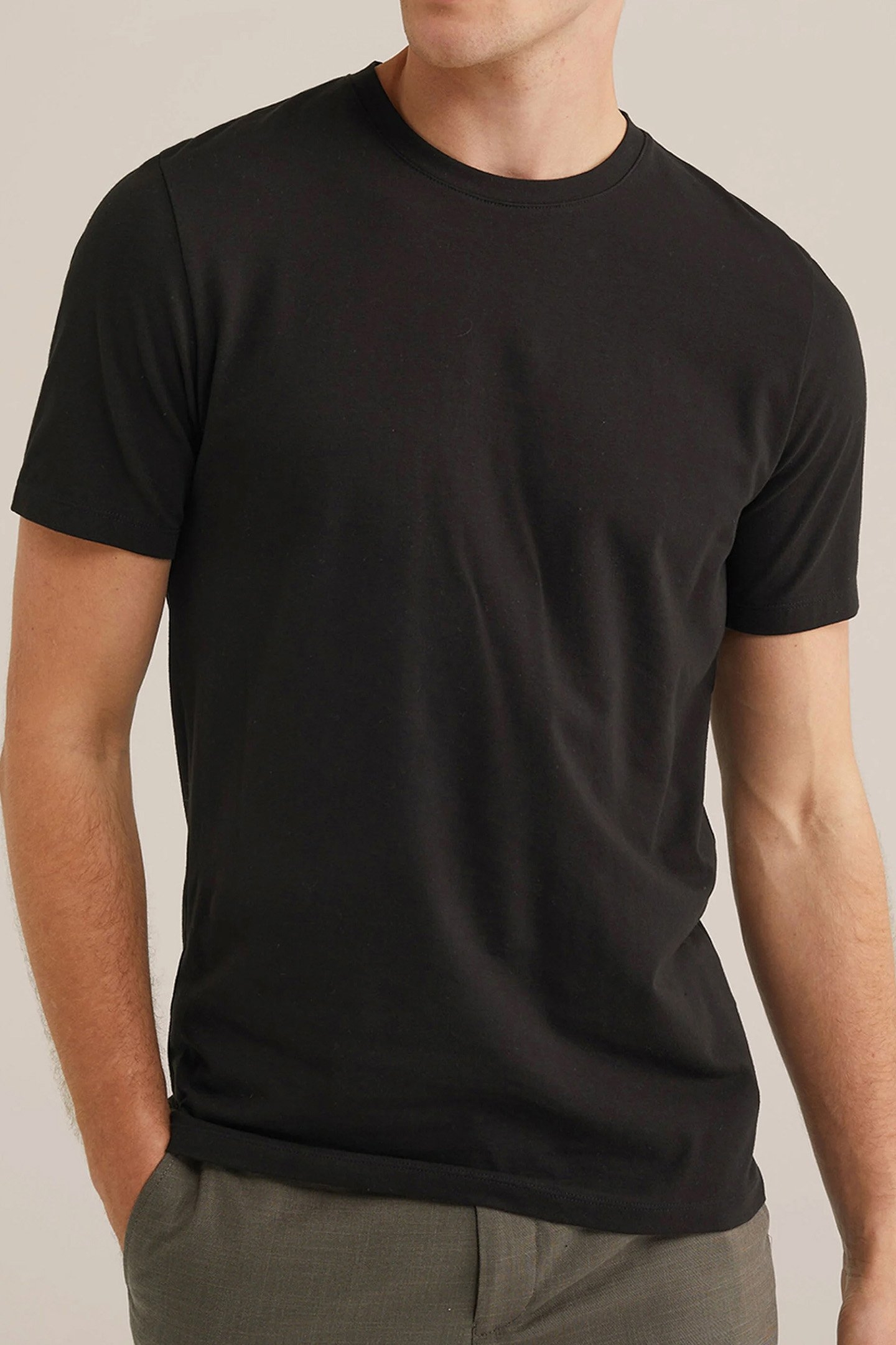 MCGREGOR - PREMIUM STRETCH T-SHIRT - O-NECK - 4-PACK BLACK 2