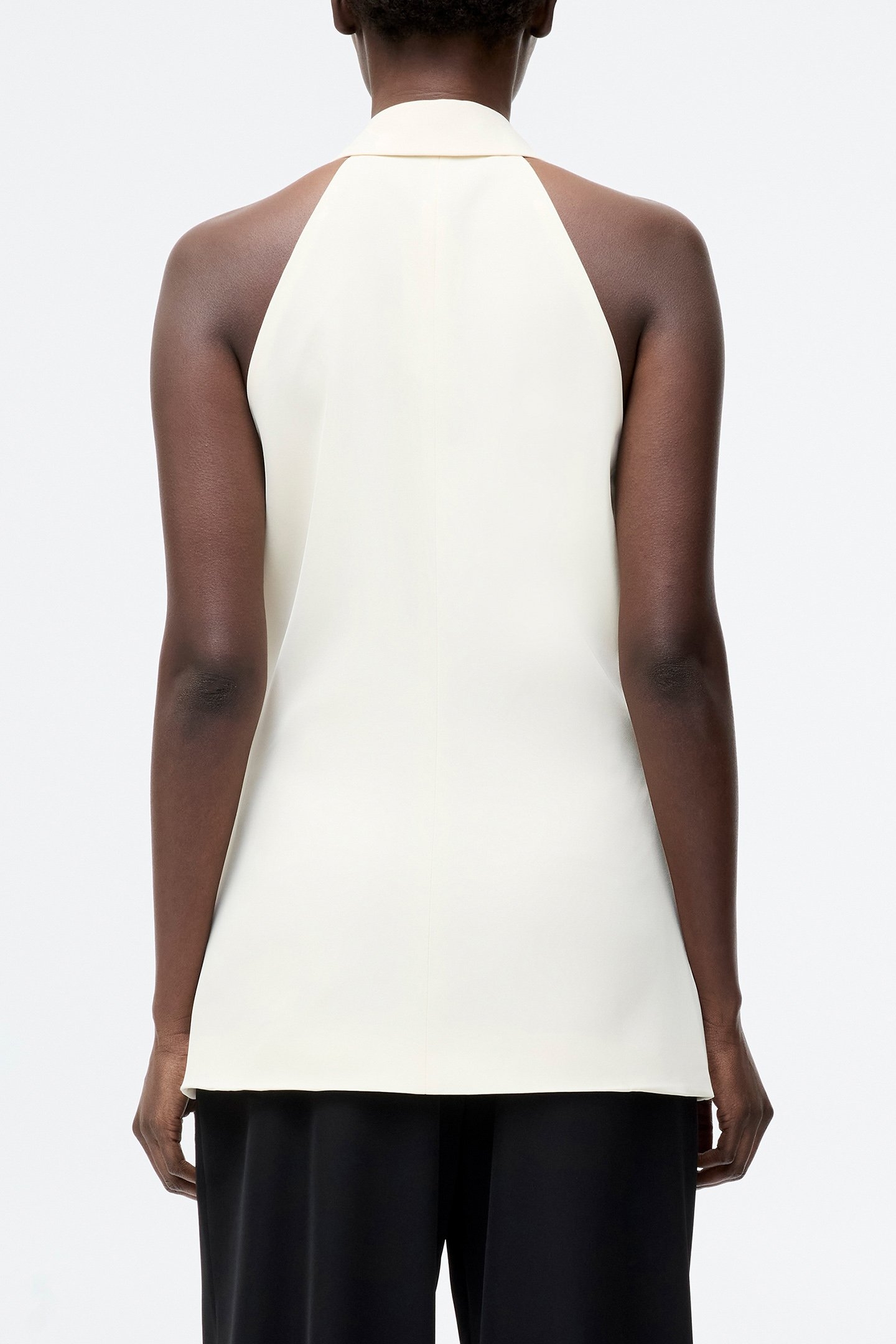 SLEEK TAILORED HALTERNECK SUIT WAISTCOAT CLASSIC CREAM 2