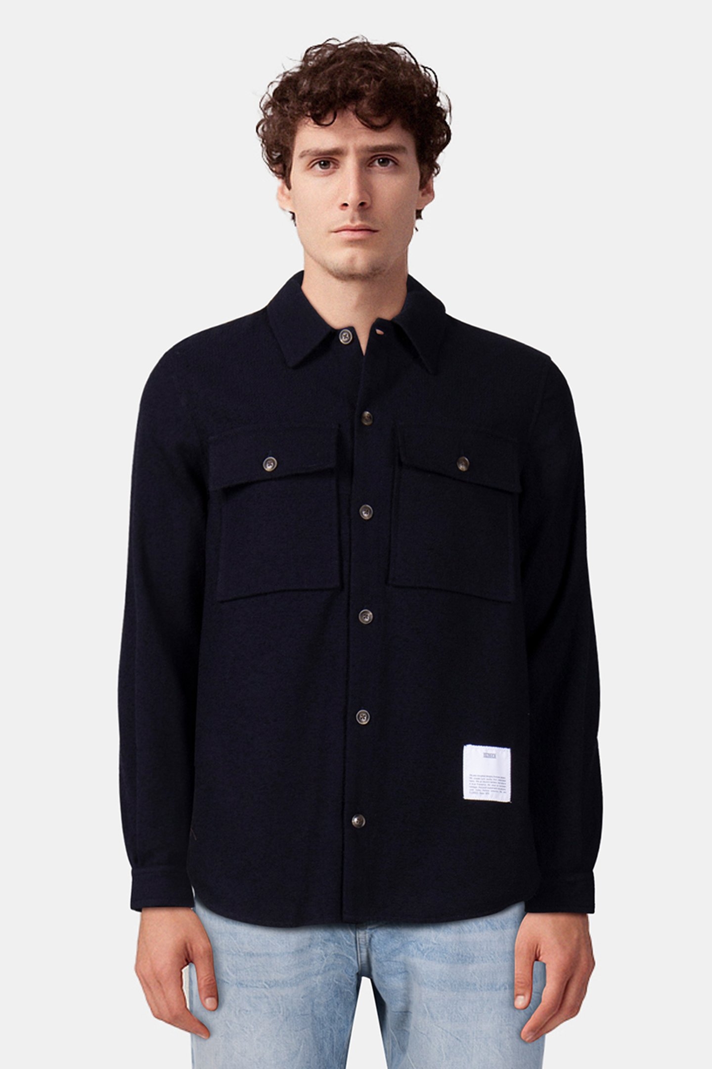 UTILITY SHIRT W/ ELBOW PATCHES SHIRTS & BLOUSES DARK NIGHT 1