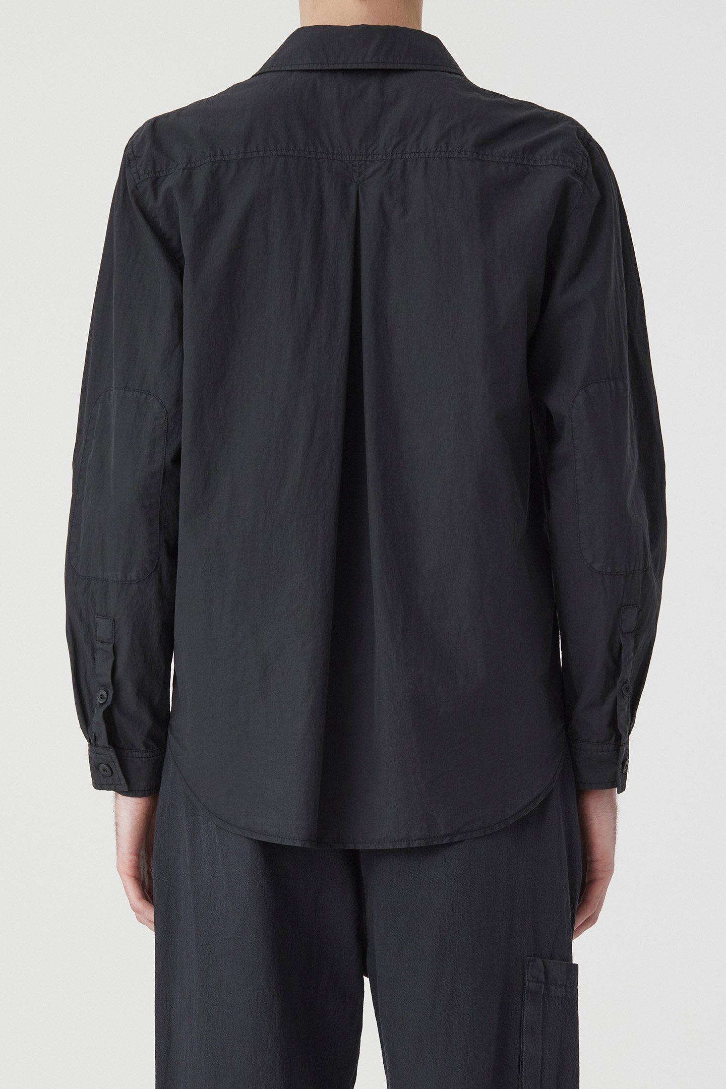 UTILITY SHIRT W/ ELBOW PATCHES SHIRTS & BLOUSES BLACK 2