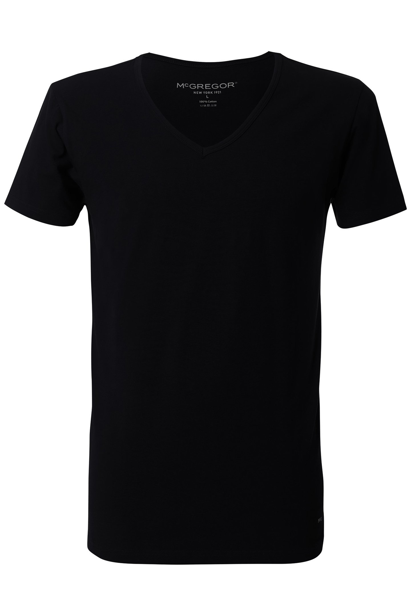 MCGREGOR - PREMIUM STRETCH T-SHIRT - V-NECK - 4-PACK BLACK 3