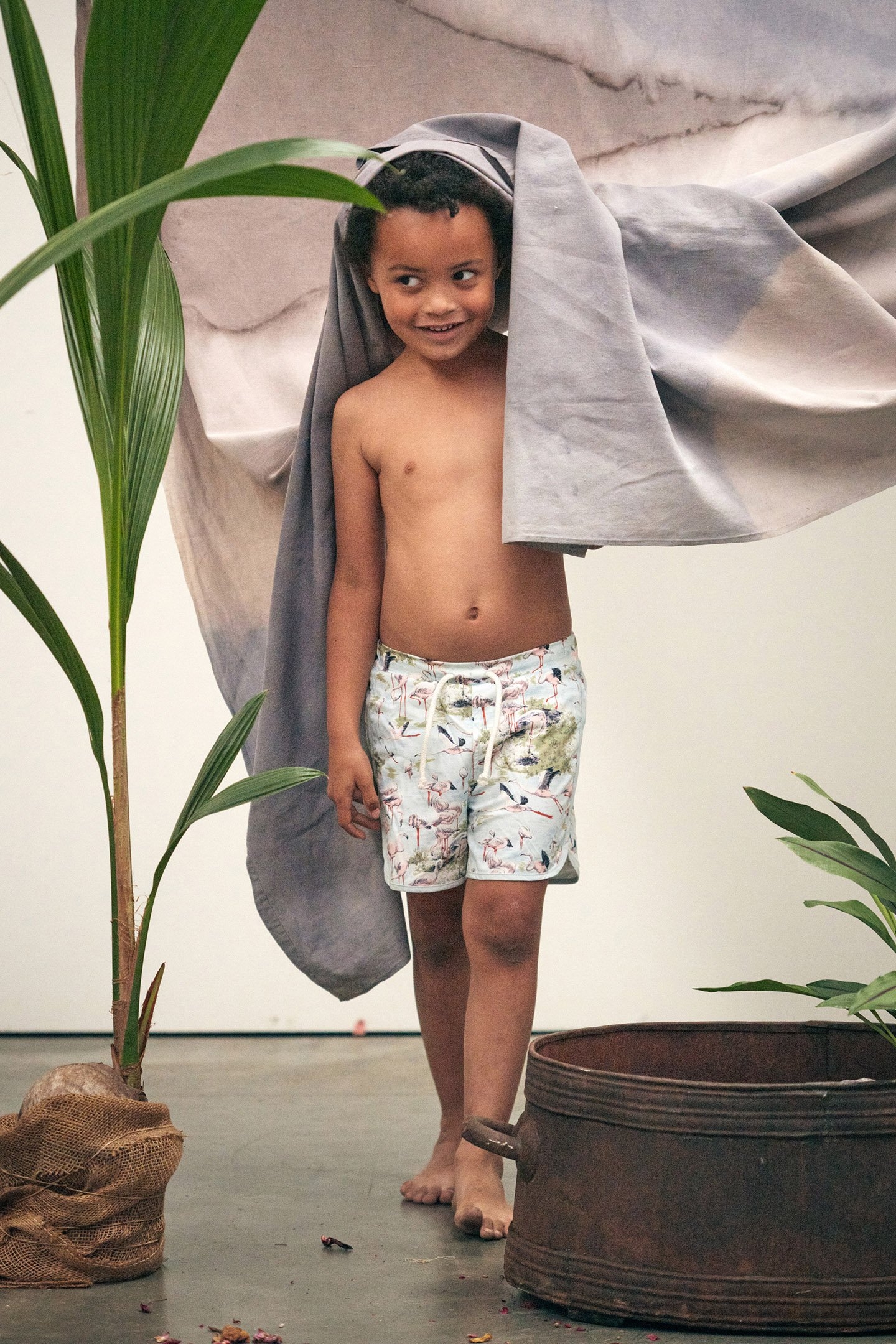 SWIM SHORTS ADERI ACQUA DARJ FLAMINGO 1