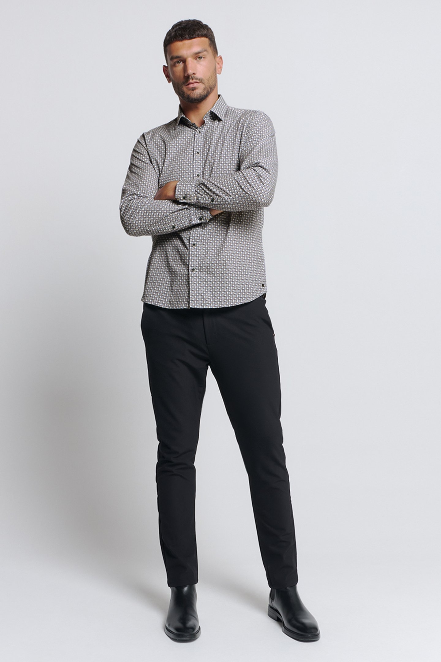 SHIRT STRETCH ALLOVER PRINTED BLUEBERRY 3