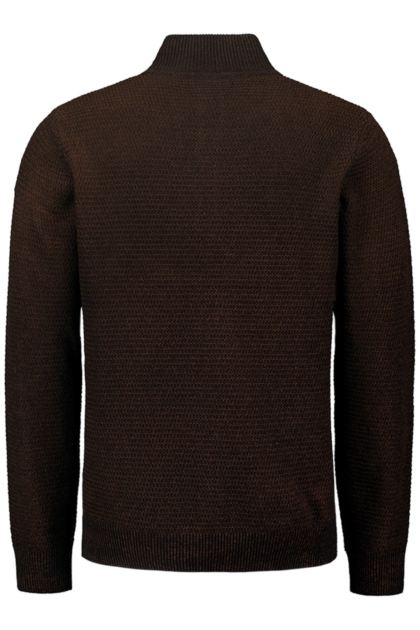 PULLOVER HALF ZIPPER 2 COLOURED MELANGE BROWN 5