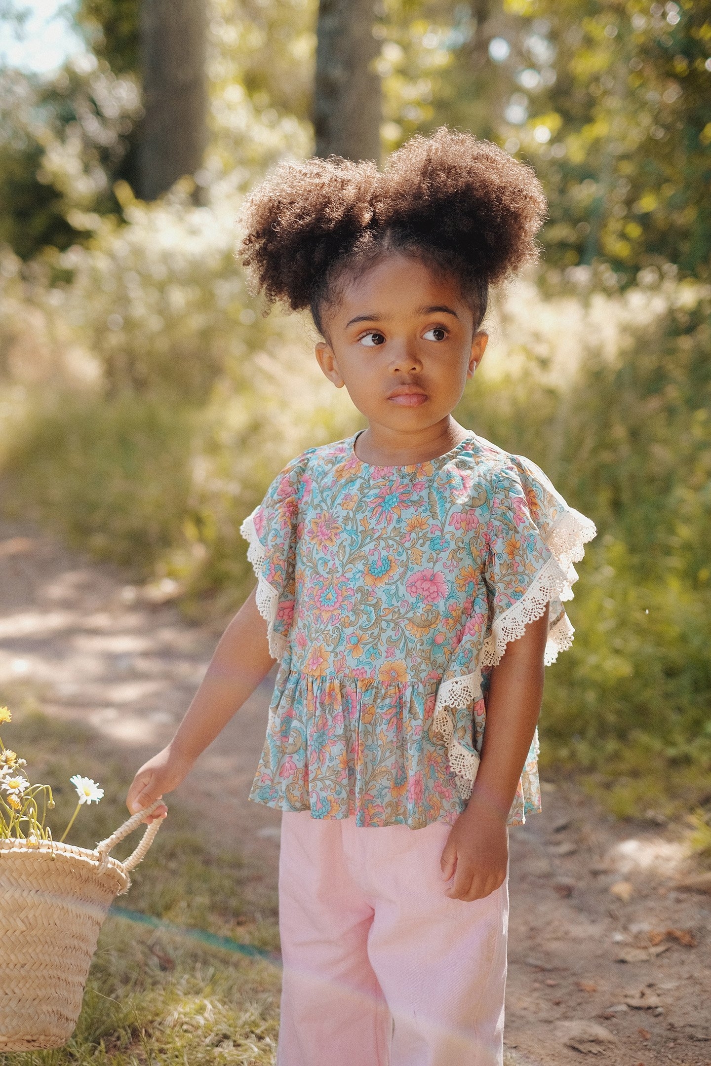 BLOUSE INES WATER RIVER FLOWERS 1