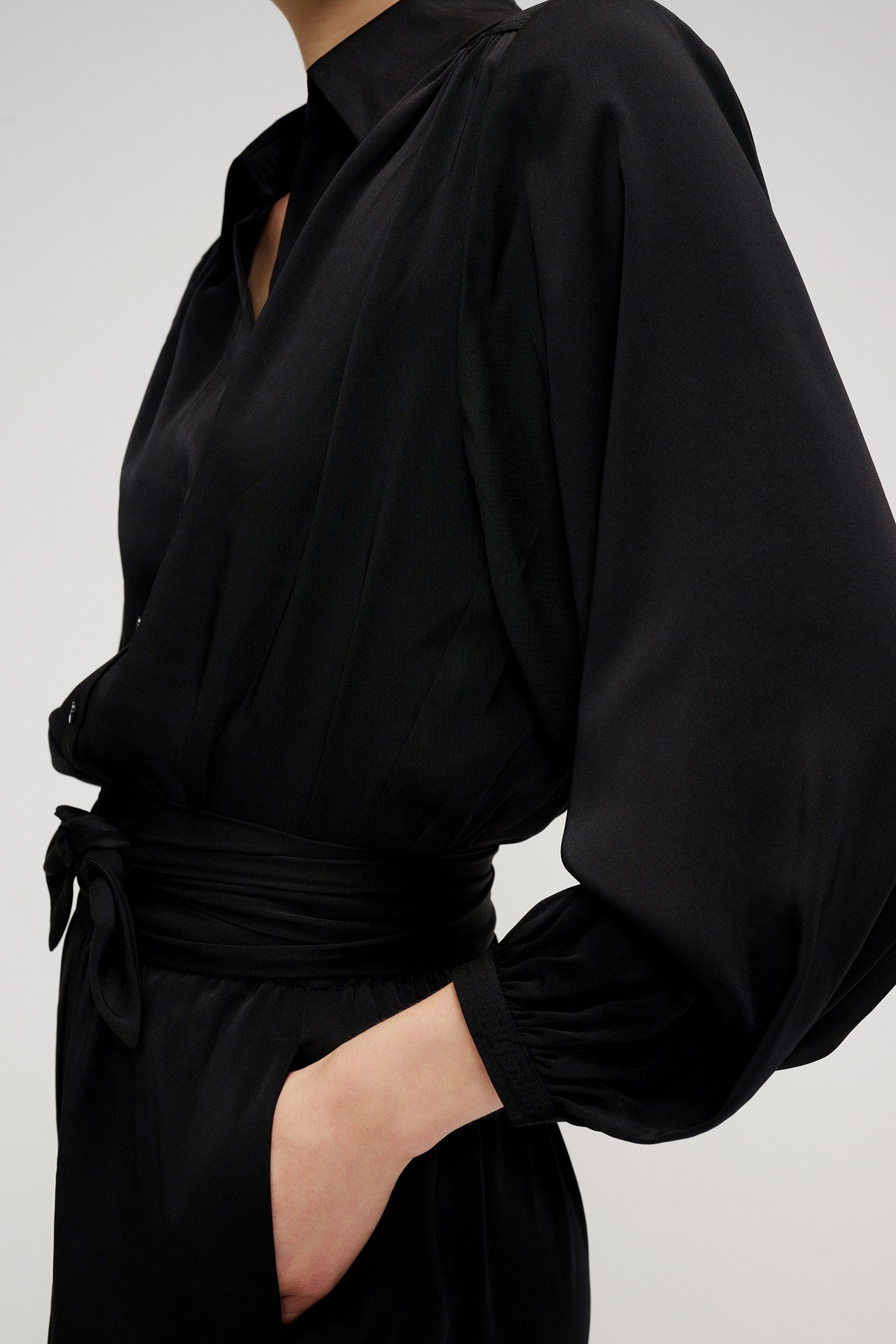 JAPANESE SATIN JUMPSUIT BLACK 5