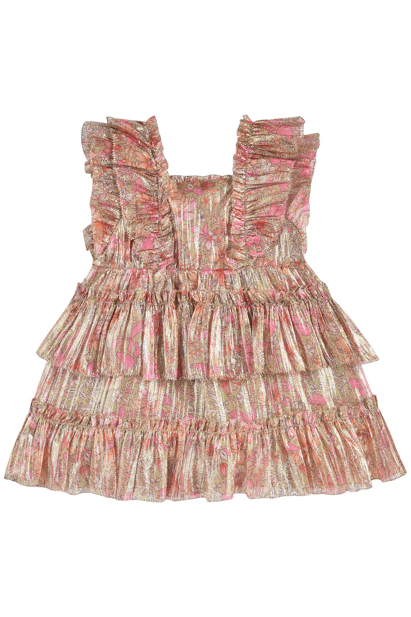 DRESS OCEANE KHAKI MULTI FLOWERS 2