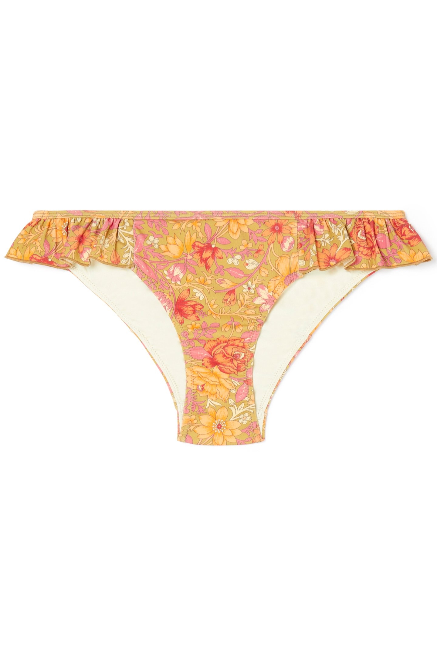 BIKINI BOTTOM YUMI KHAKI MULTI FLOWERS 1