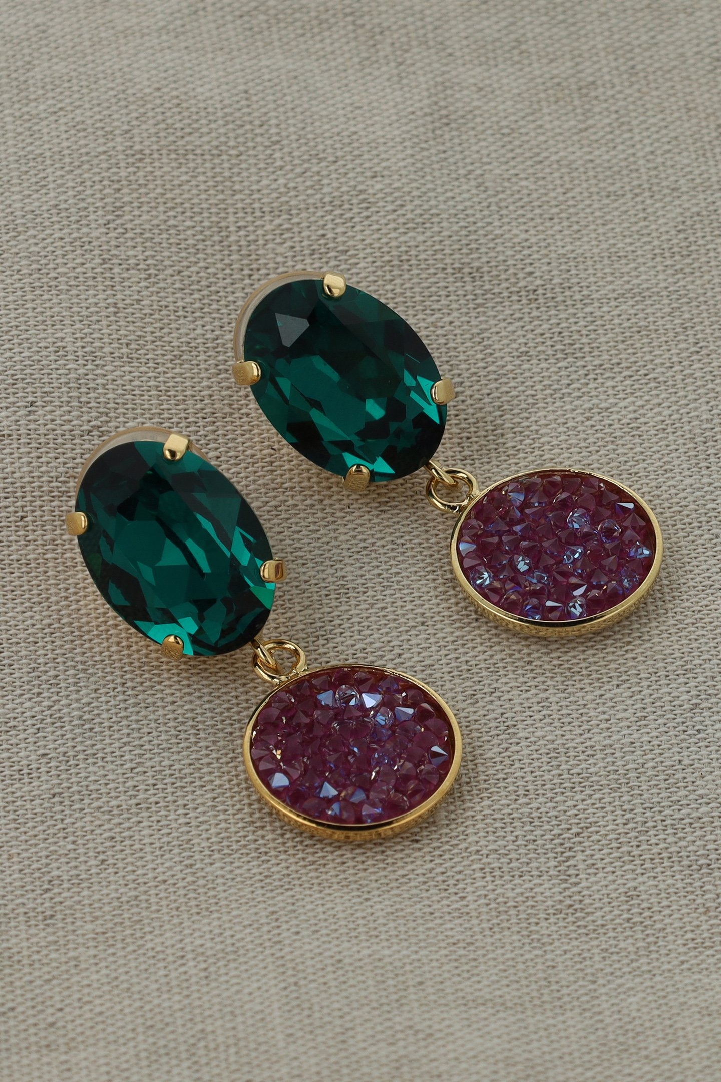 CLASSIC ROCKS EARRINGS LIGHT AMETHYST - BIG 5