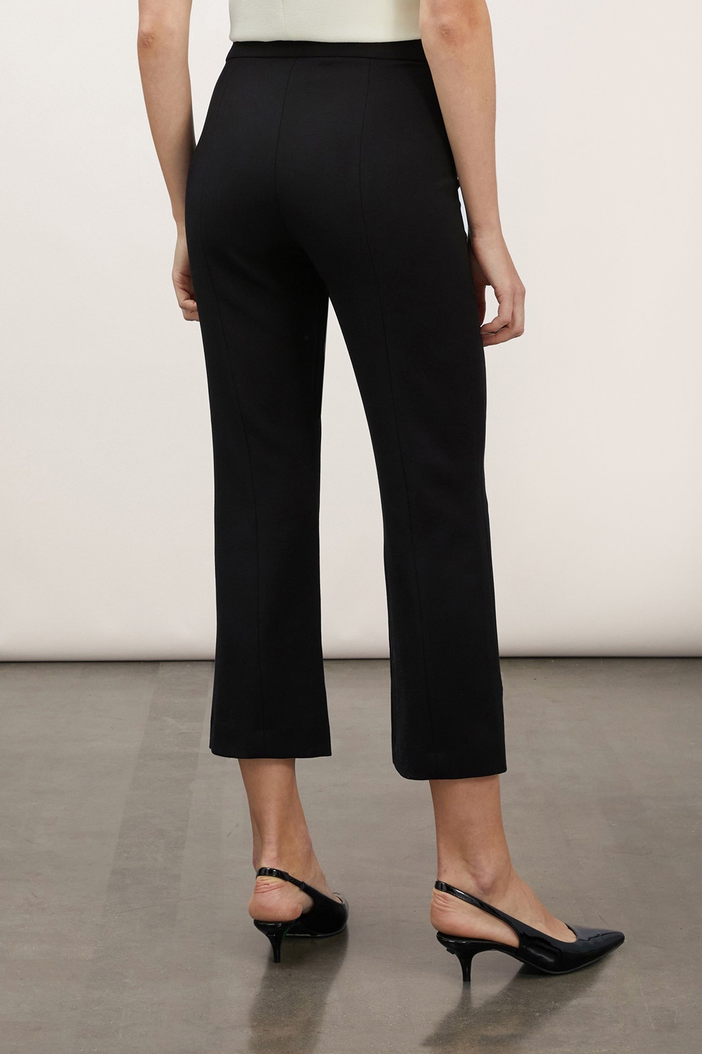 KICK FLARE TROUSERS WITH STRAP BLACK 2