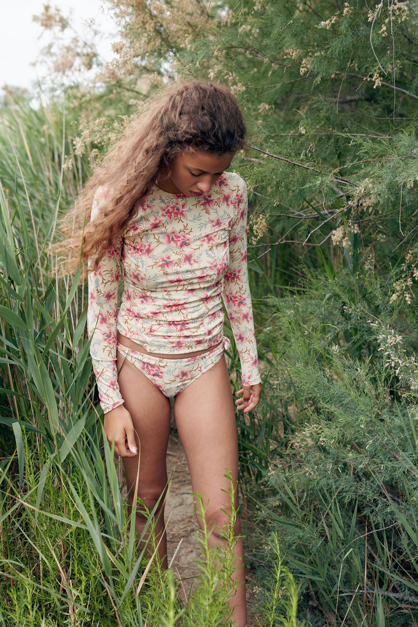 BIKINI BOTTOM KAUAI RASPBERRY FLOWERS 4