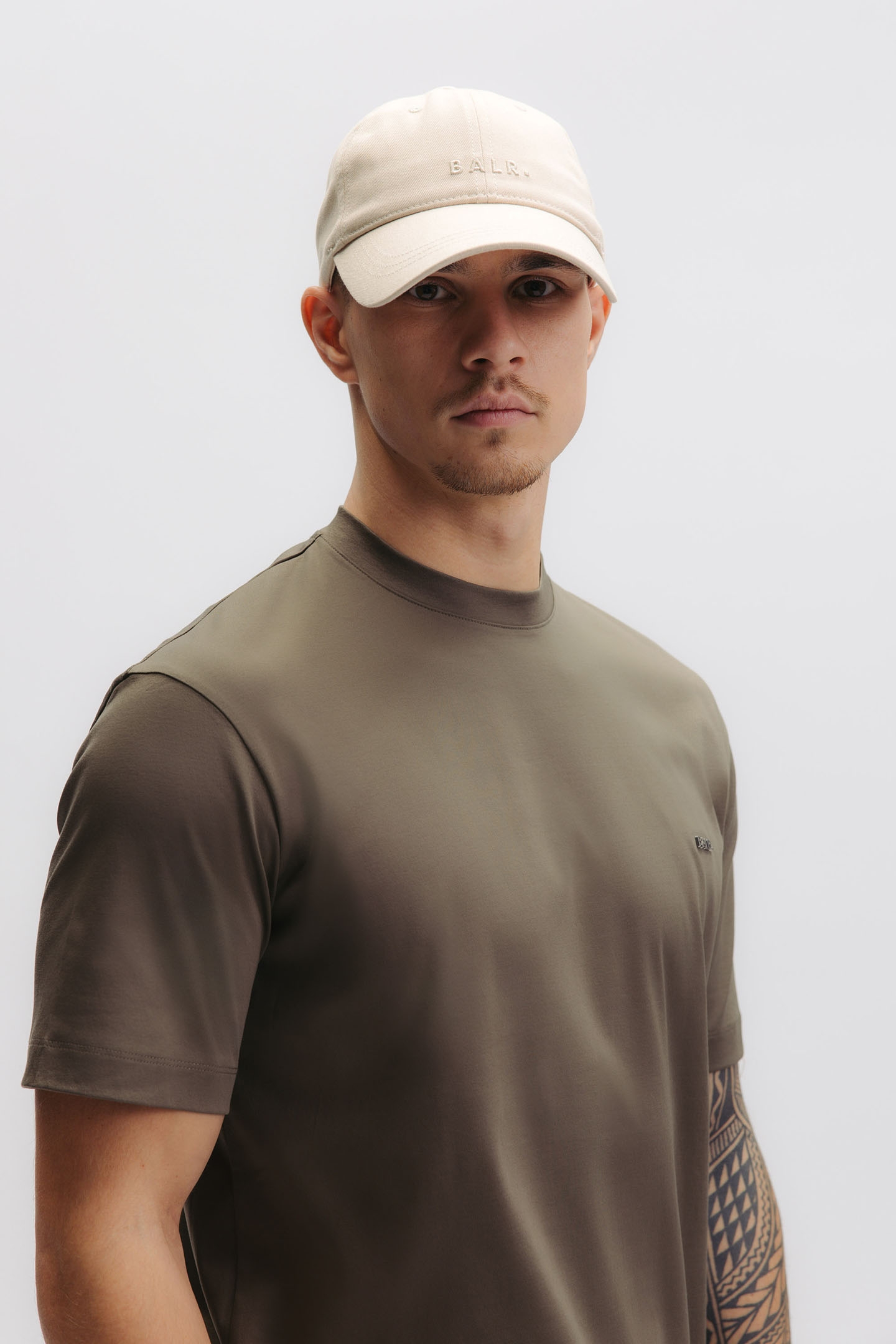 UNISEX LOGO DAD CAP FEATHER BEIGE 2