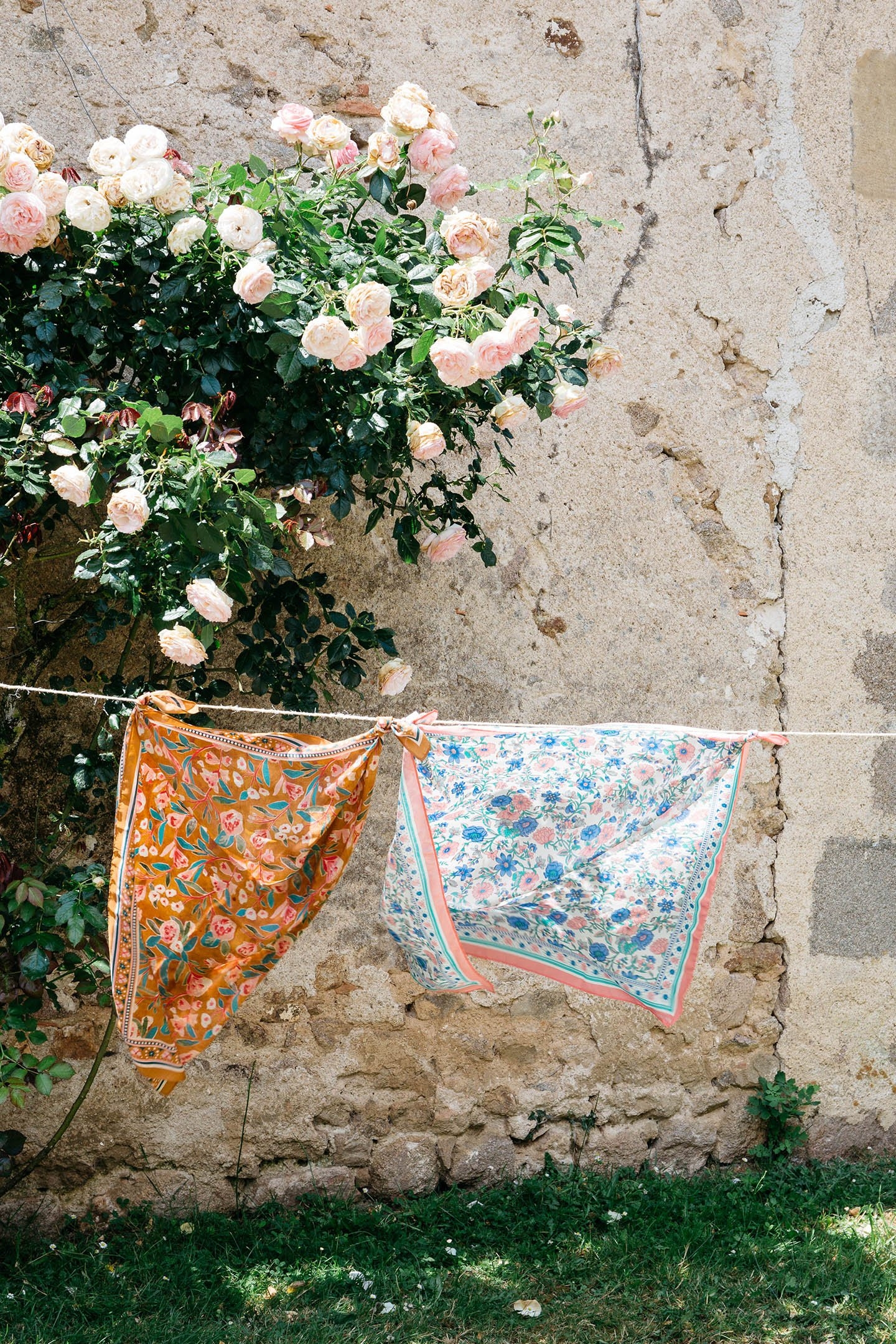 WOVEN SCARF ROMY (100X100) CINNAMON POPPY BLOOM 5