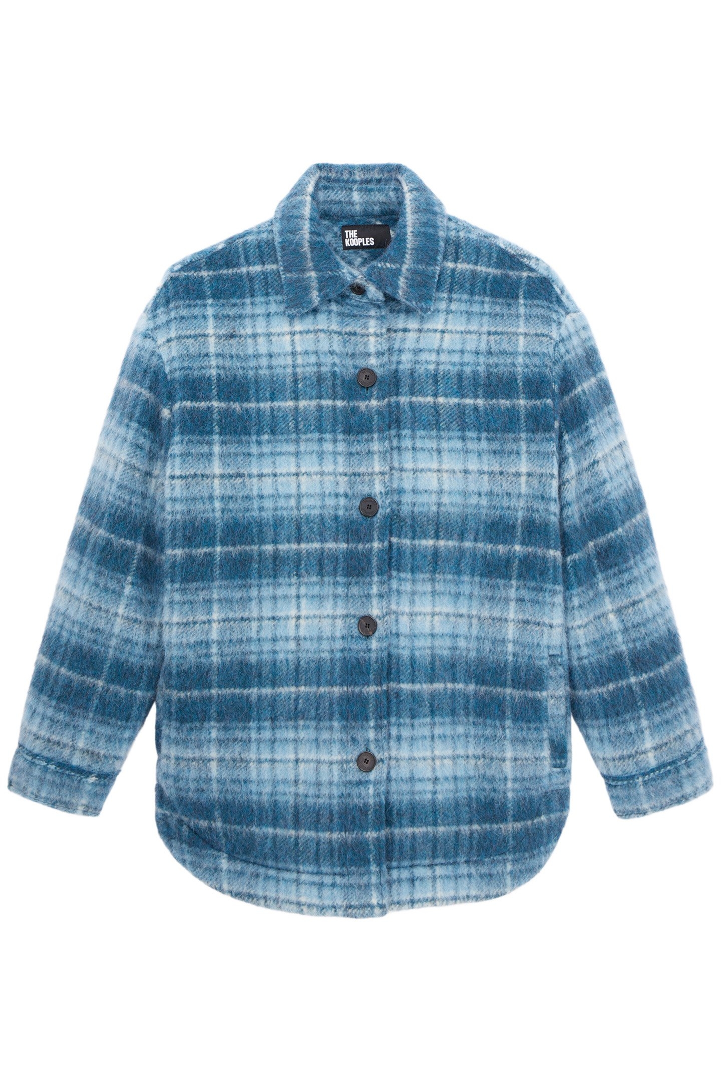 OVERSHIRT WITH QUILTED SIDE POCKETS BLUE BEIGE 1