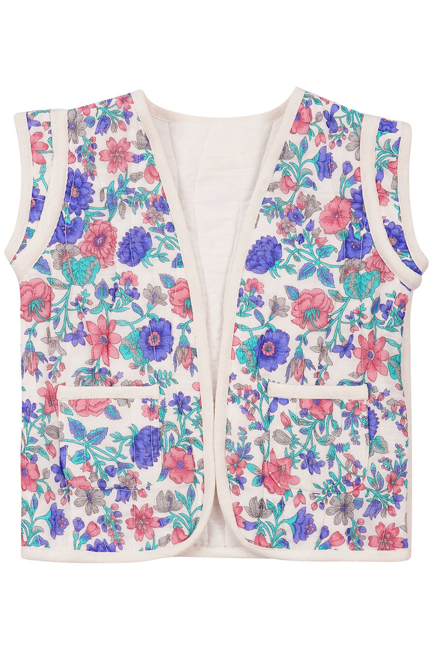 REVERSIBLE VEST ANDRES BLUE SUMMER MEADOW 2