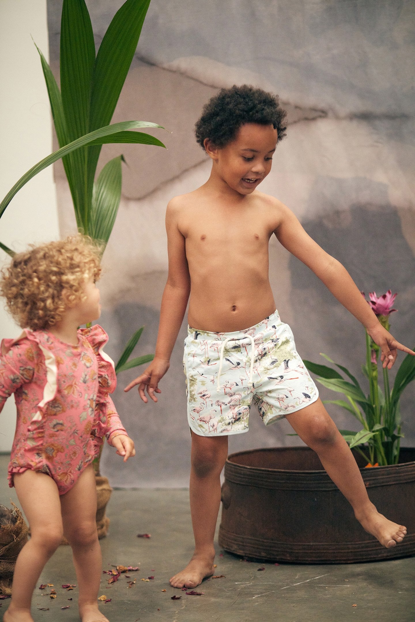 SWIM SHORTS ADERI ACQUA DARJ FLAMINGO 2