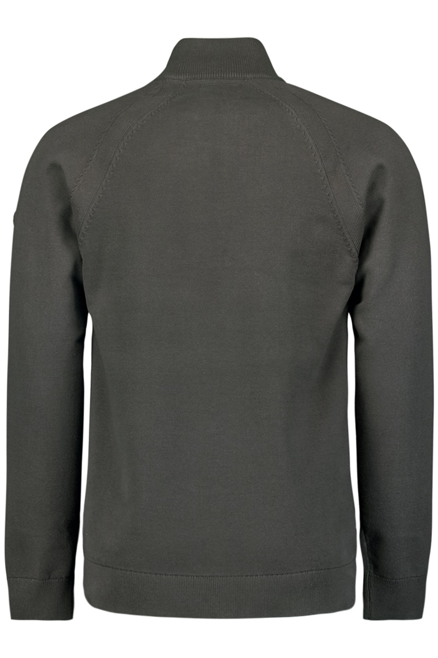 PULLOVER HALF ZIPPER SOLID RELIEF KNIT DARK GREY 2