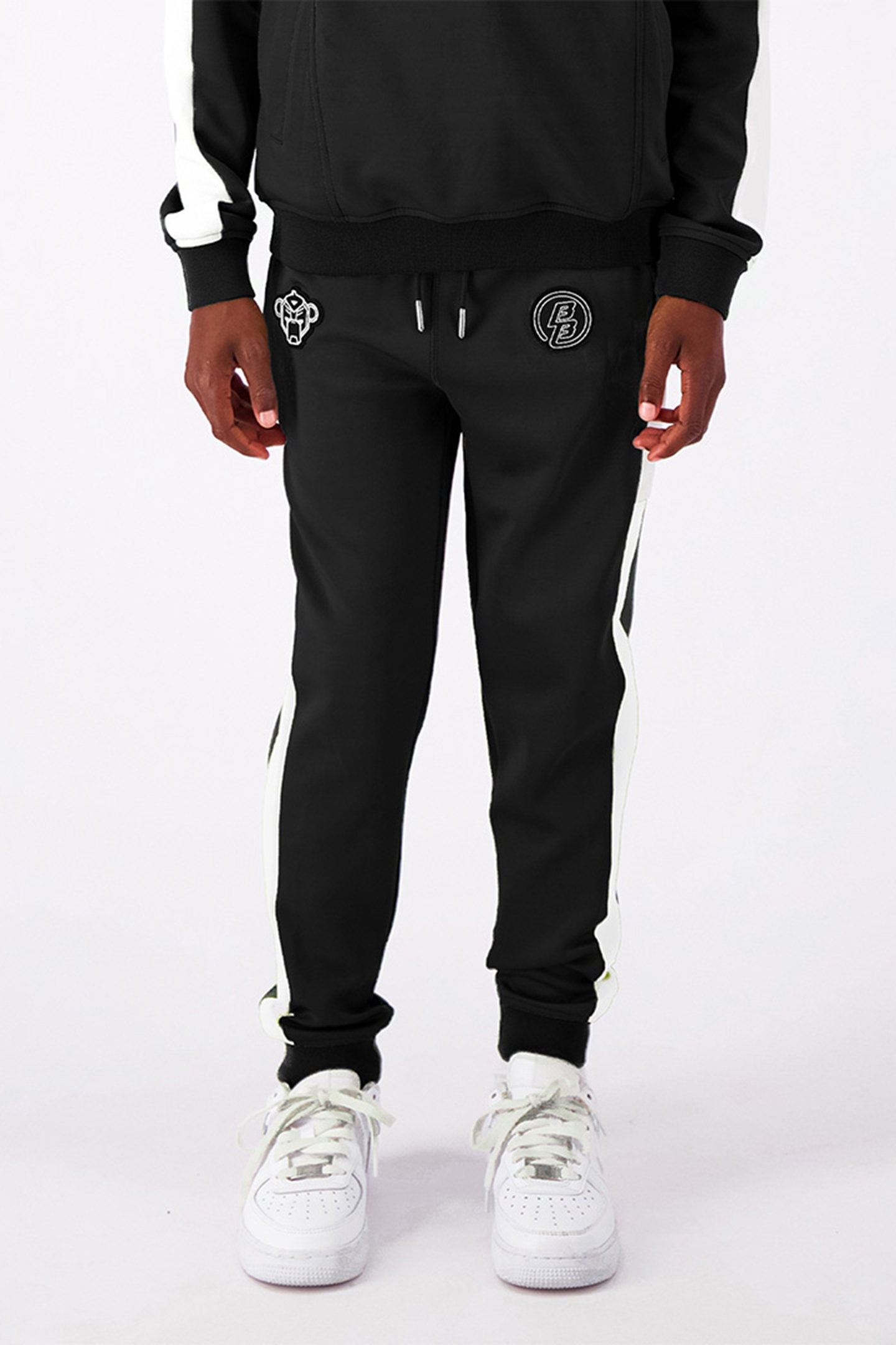 JR. ANORAK TRACKPANTS BLACK 1