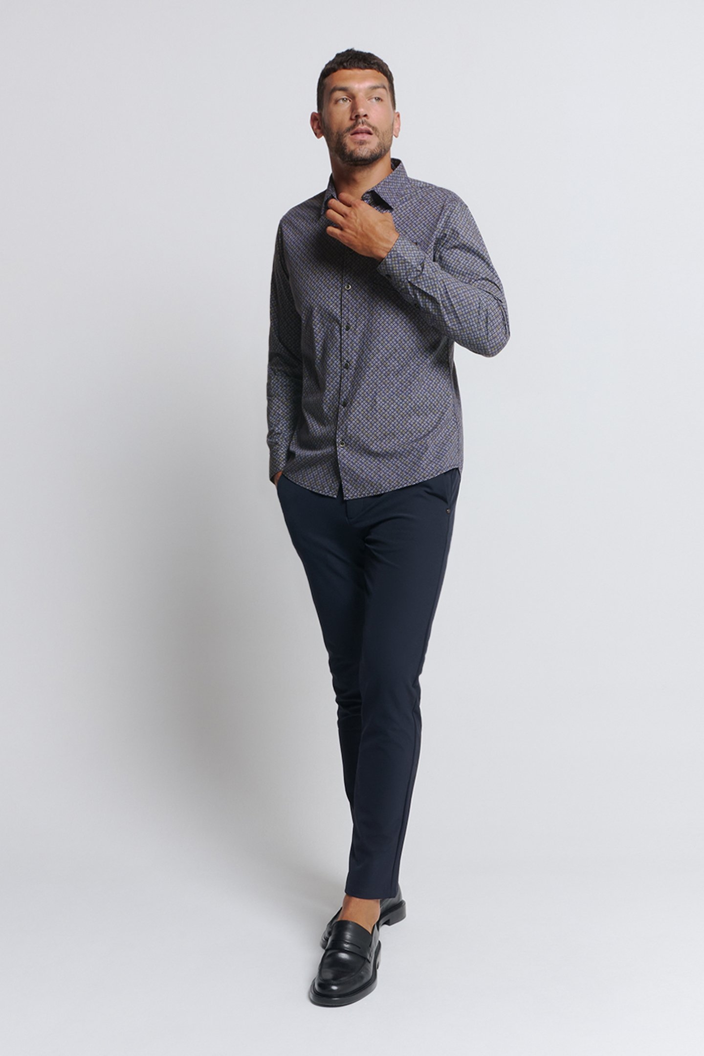 SHIRT STRETCH ALLOVER PRINTED BLUEBERRY 3