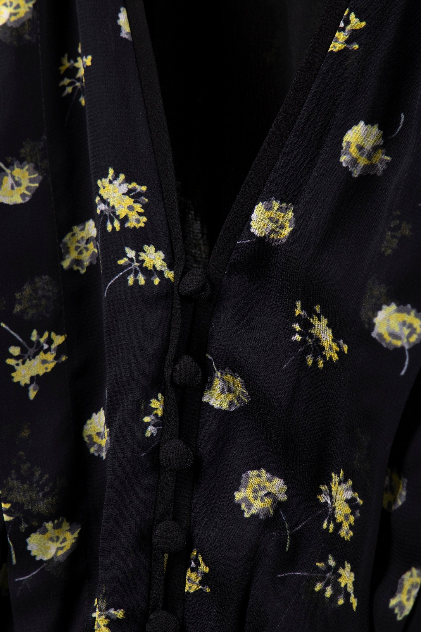 ML TOP TIGHTENED AT THE WAIST WITH BUTTONS BLACK/YELLOW 4