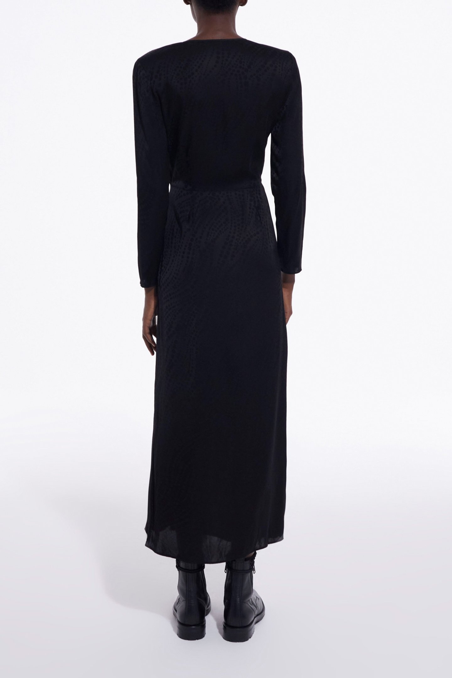 ROBE LONGUE JACQUARD PEARLS BLACK 2