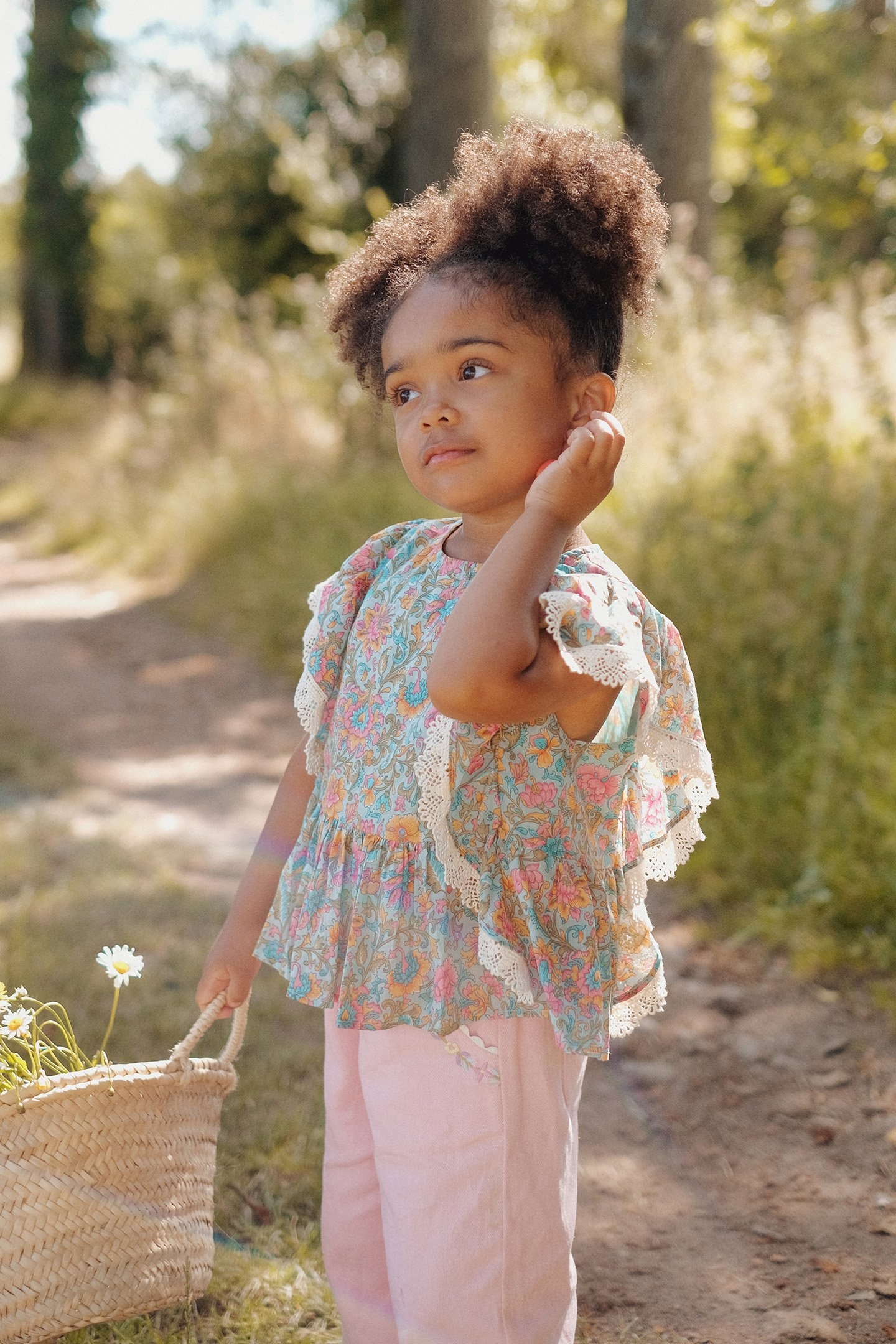 BLOUSE INES WATER RIVER FLOWERS 2