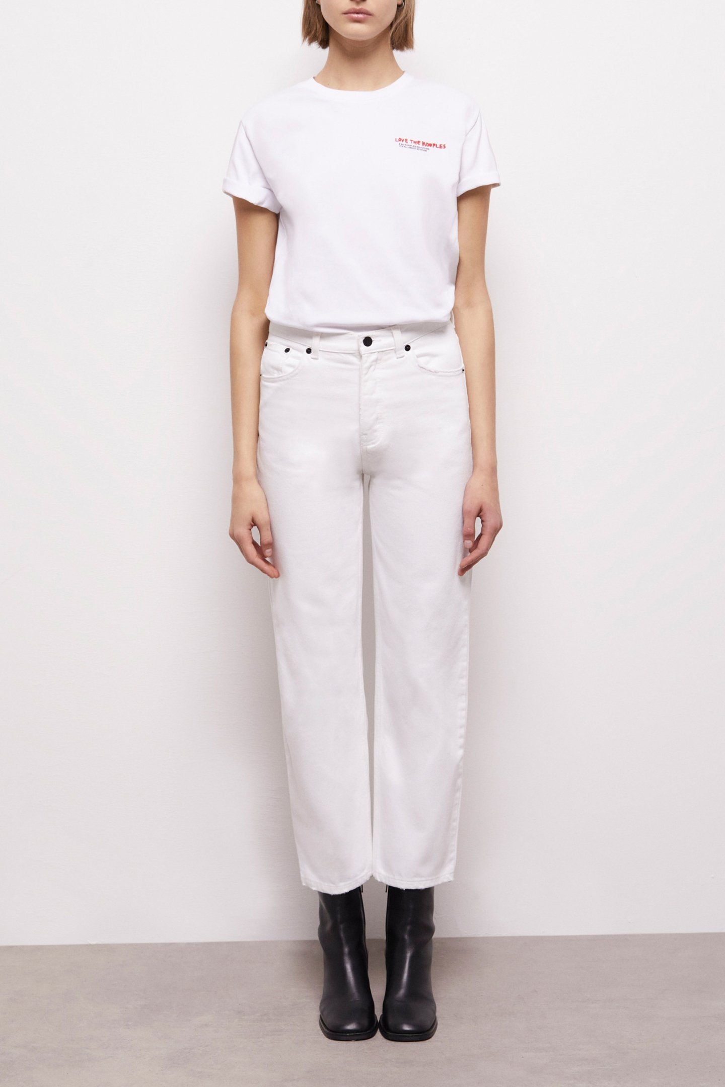 WHITE STRAIGHT JEANS WHITE 1