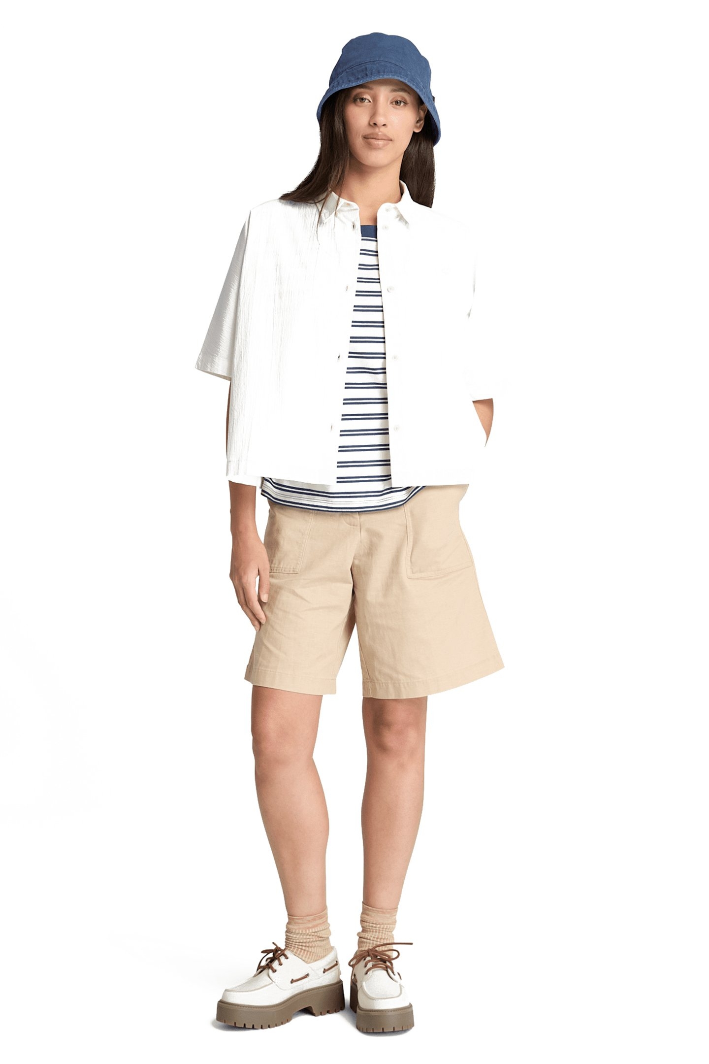 DUNSTAN SHORT-SLEEVE STRIPE TEE PEACOAT 3