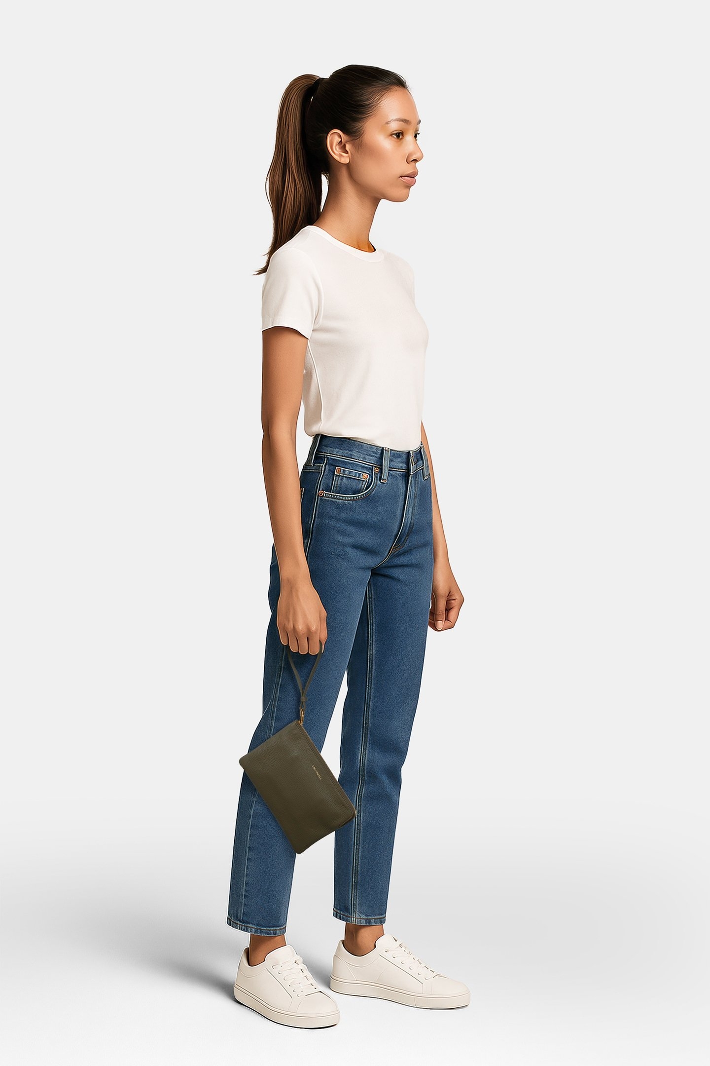 GRAINED LEATHER ENVELOPE BAG 1