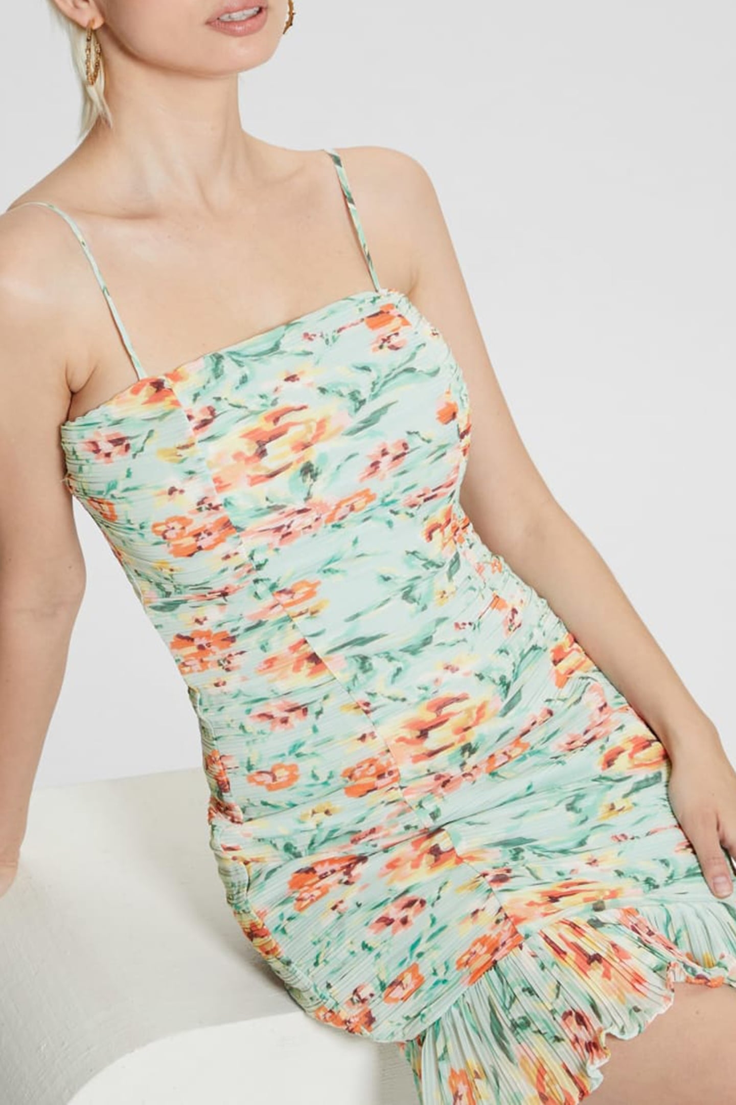 GUESS ECO LS TIFFANY DRESS ROSE MEADOWS PRINT 7