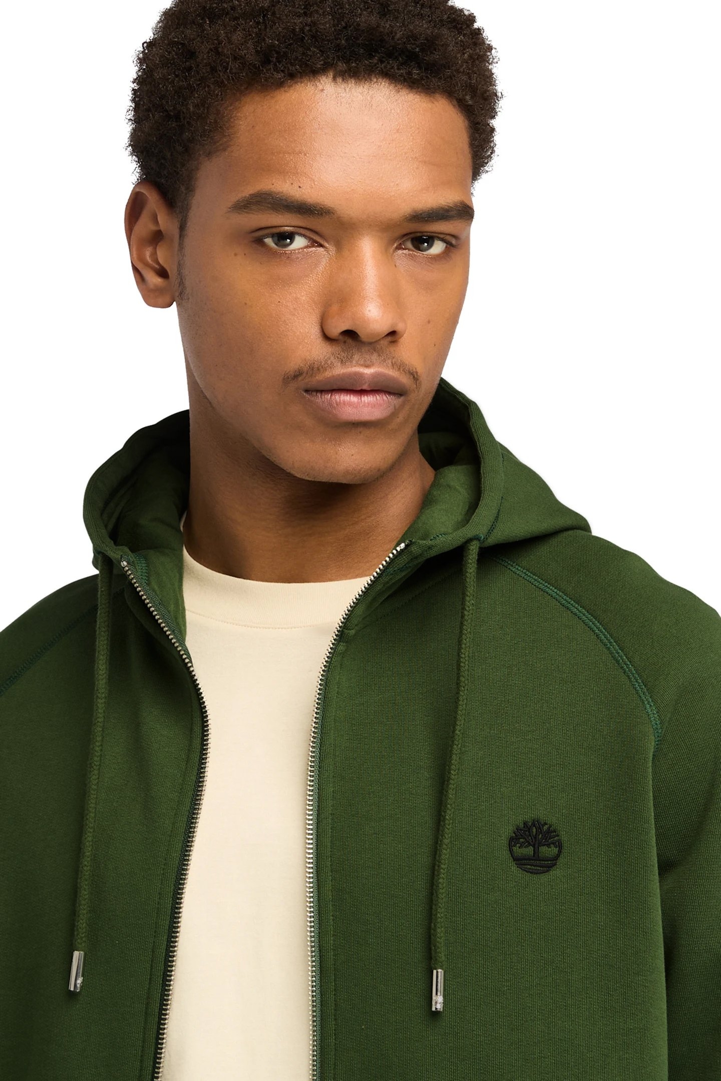 EXETER RIVER BRUSHED BACK FULL ZIP HOODIE BLACK FOREST GREEN 5
