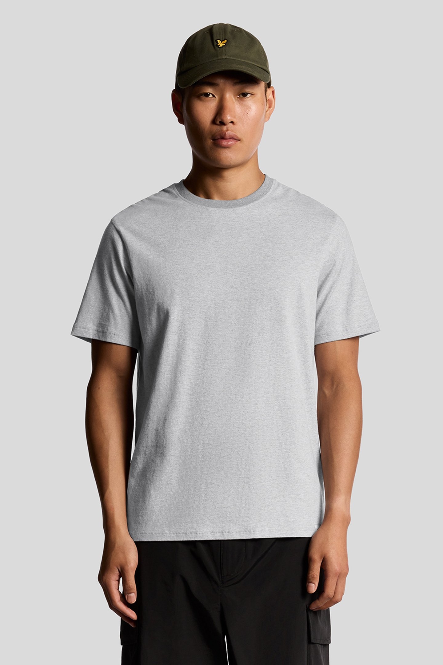 HALF RAGLAN T-SHIRT LIGHT GREY MARL 1