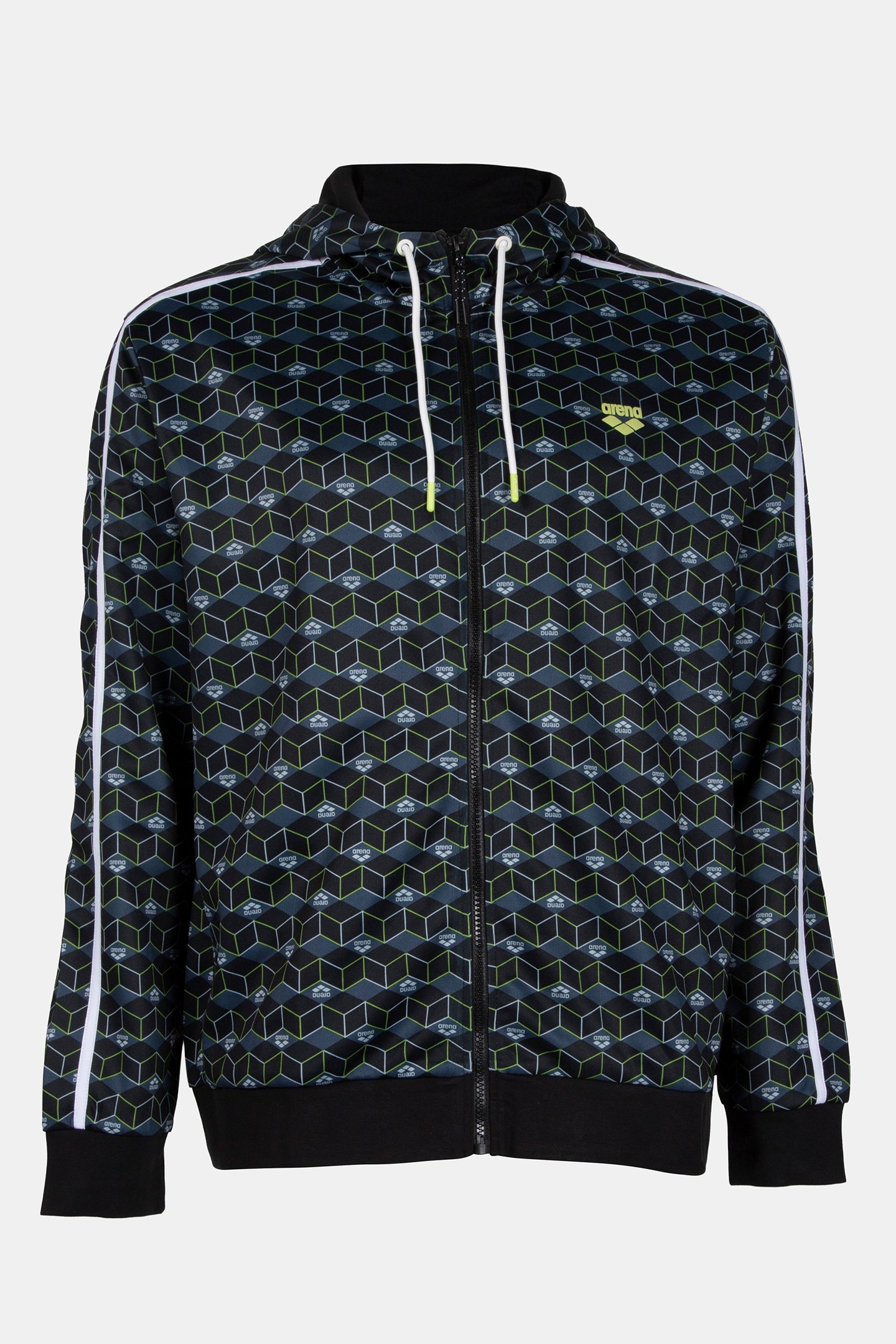 MAN HOODIE FULL ZIP A-AFM819S23 BLACK AOP 3