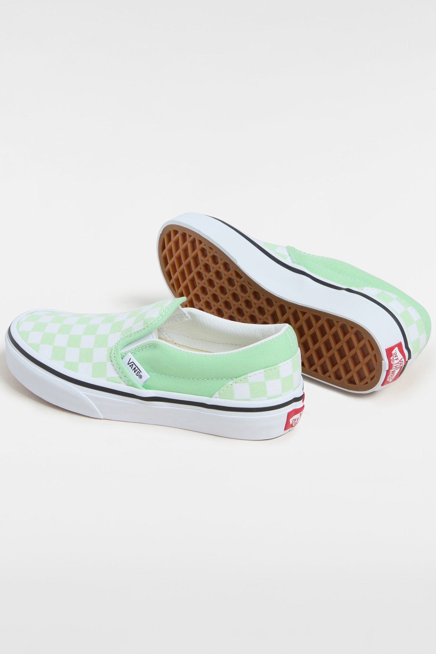 YOUTH UNISEX CLASSIC SLIP-ON CHECKERBOARD PISTACHIO GREEN 3