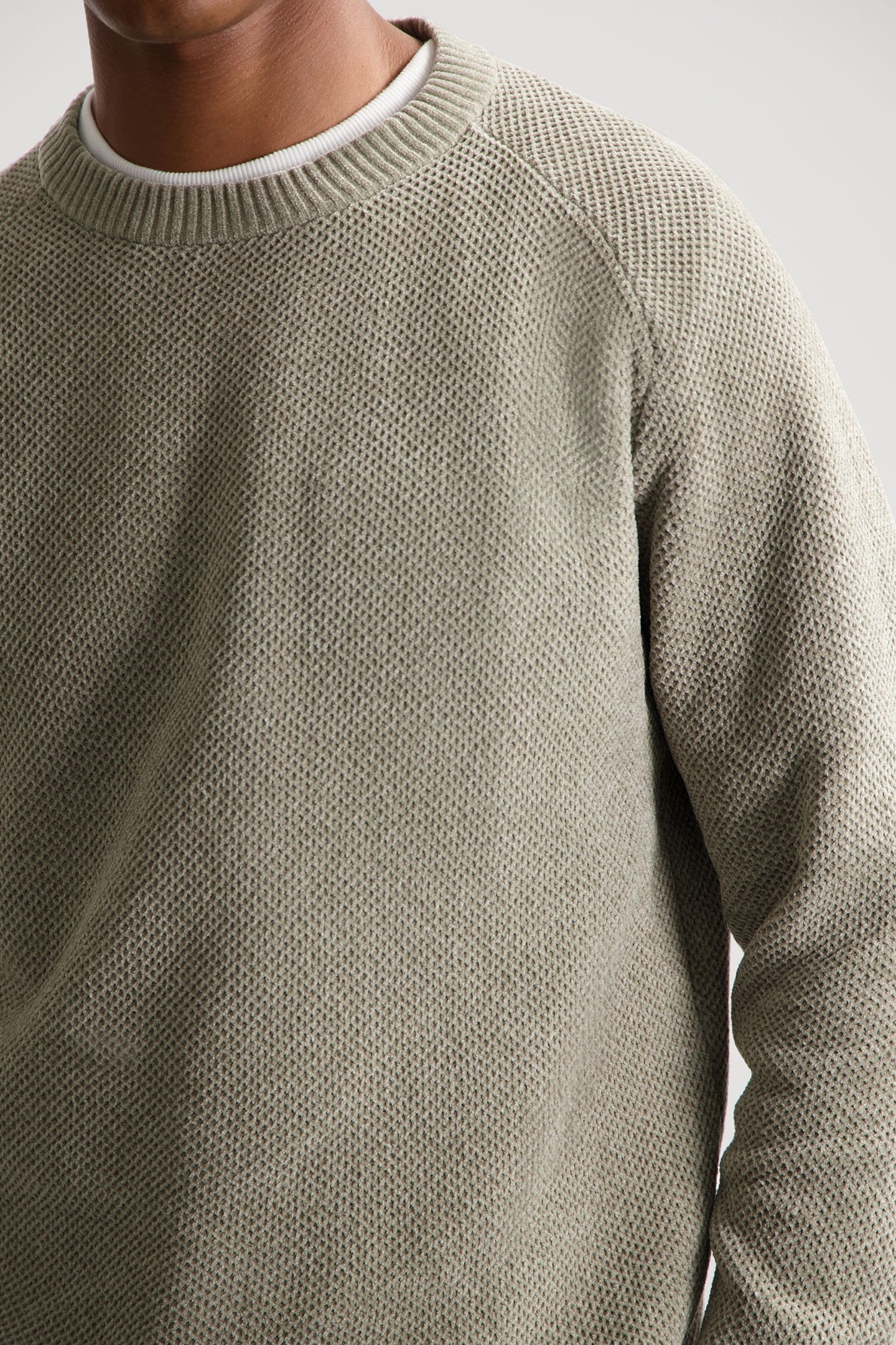 DS_CHENILLE KNIT CREWNECK ELEPHANT SKIN 6