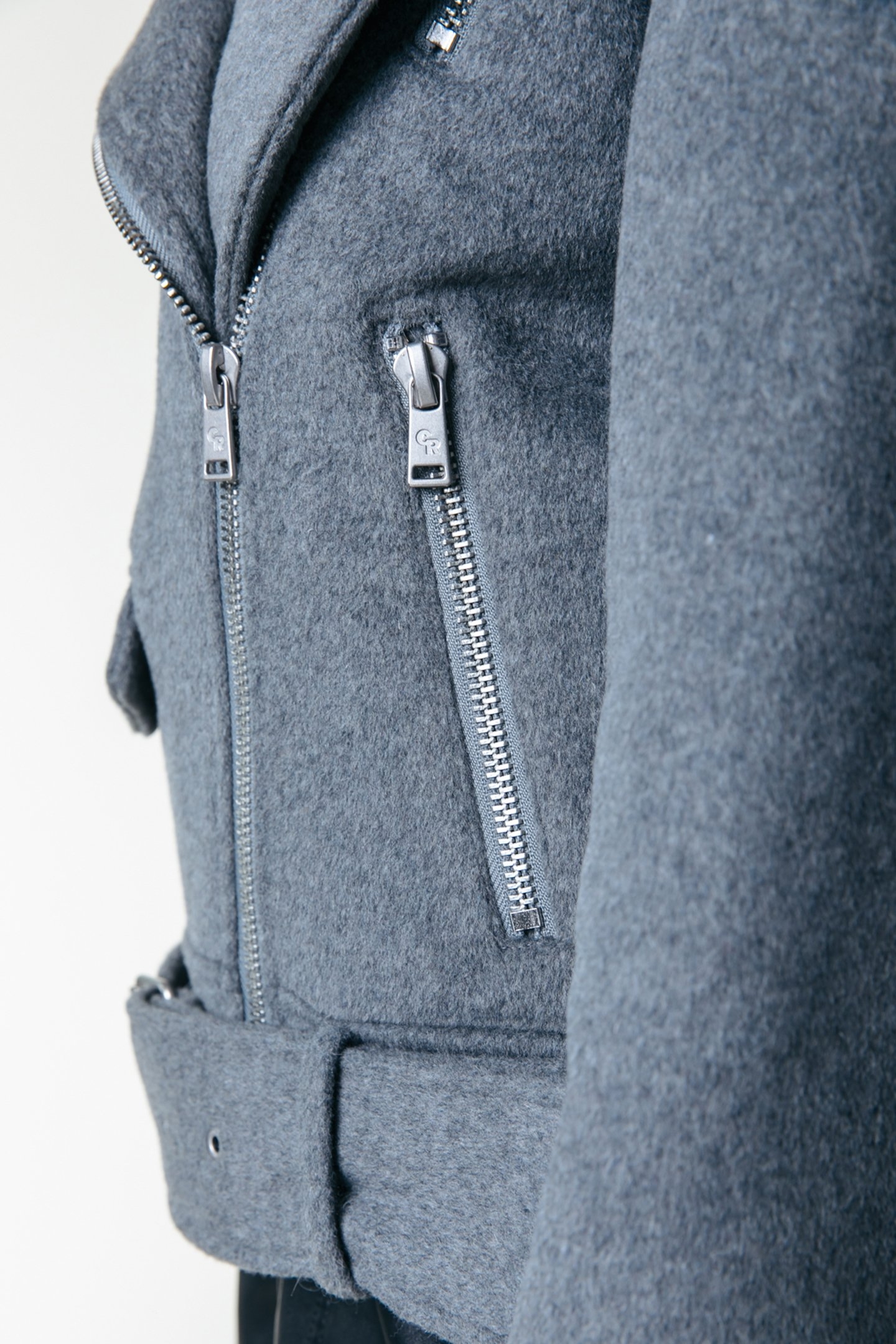 ELEA WOOL BIKER JACKET MEDIUM GREY MELANGE 7