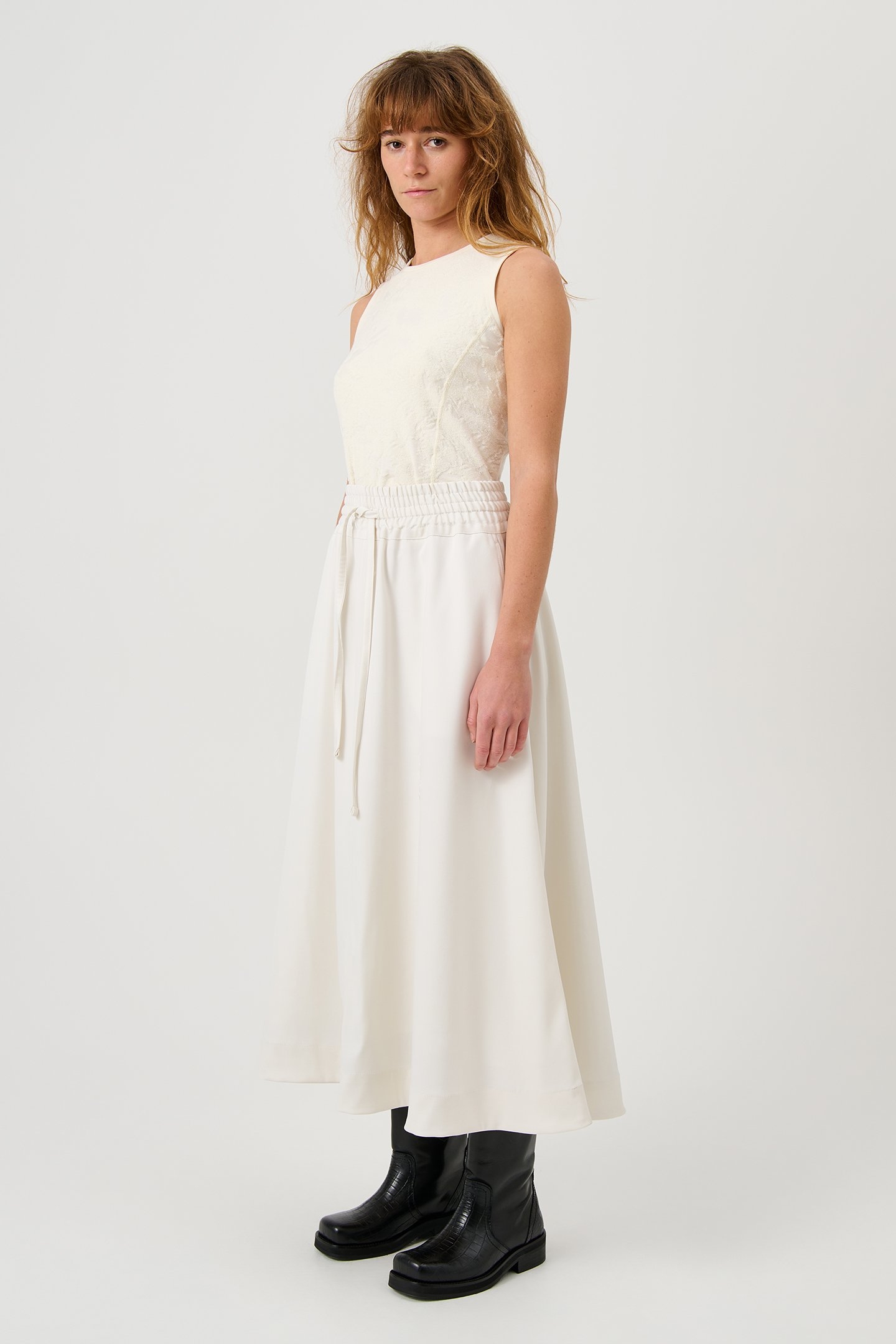 MEIR SKIRT WHITE 1