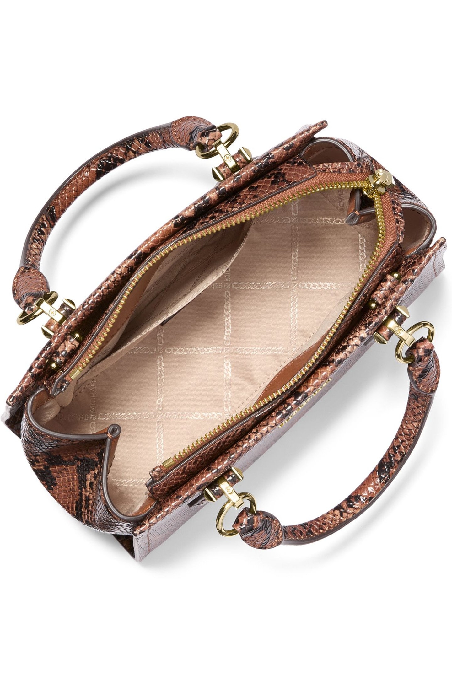 CROSS BODY LEATHER BAG IN BROWN ANIMAL PRINT 4