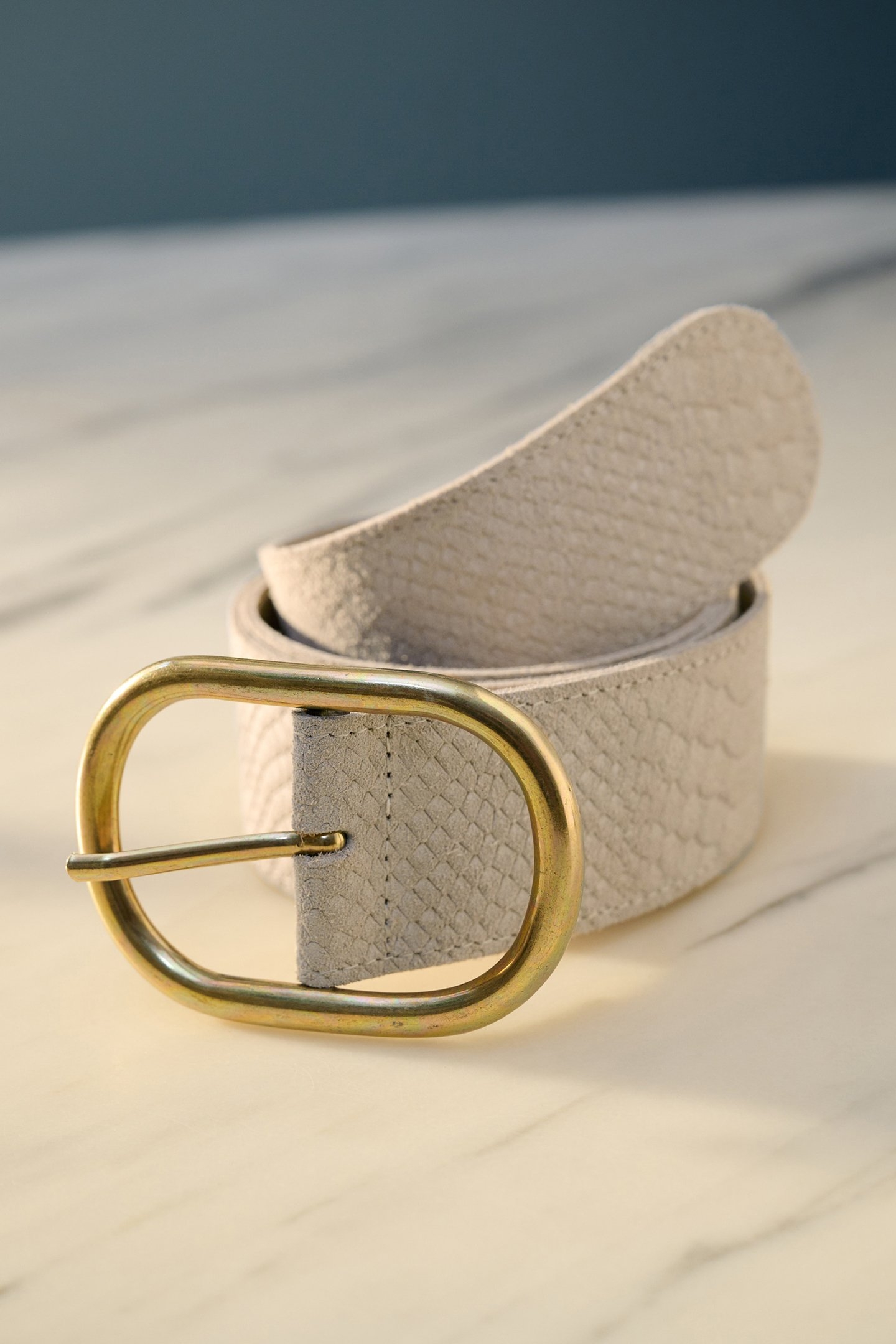 BELT - OLIVIA SUEDE ECRU 3