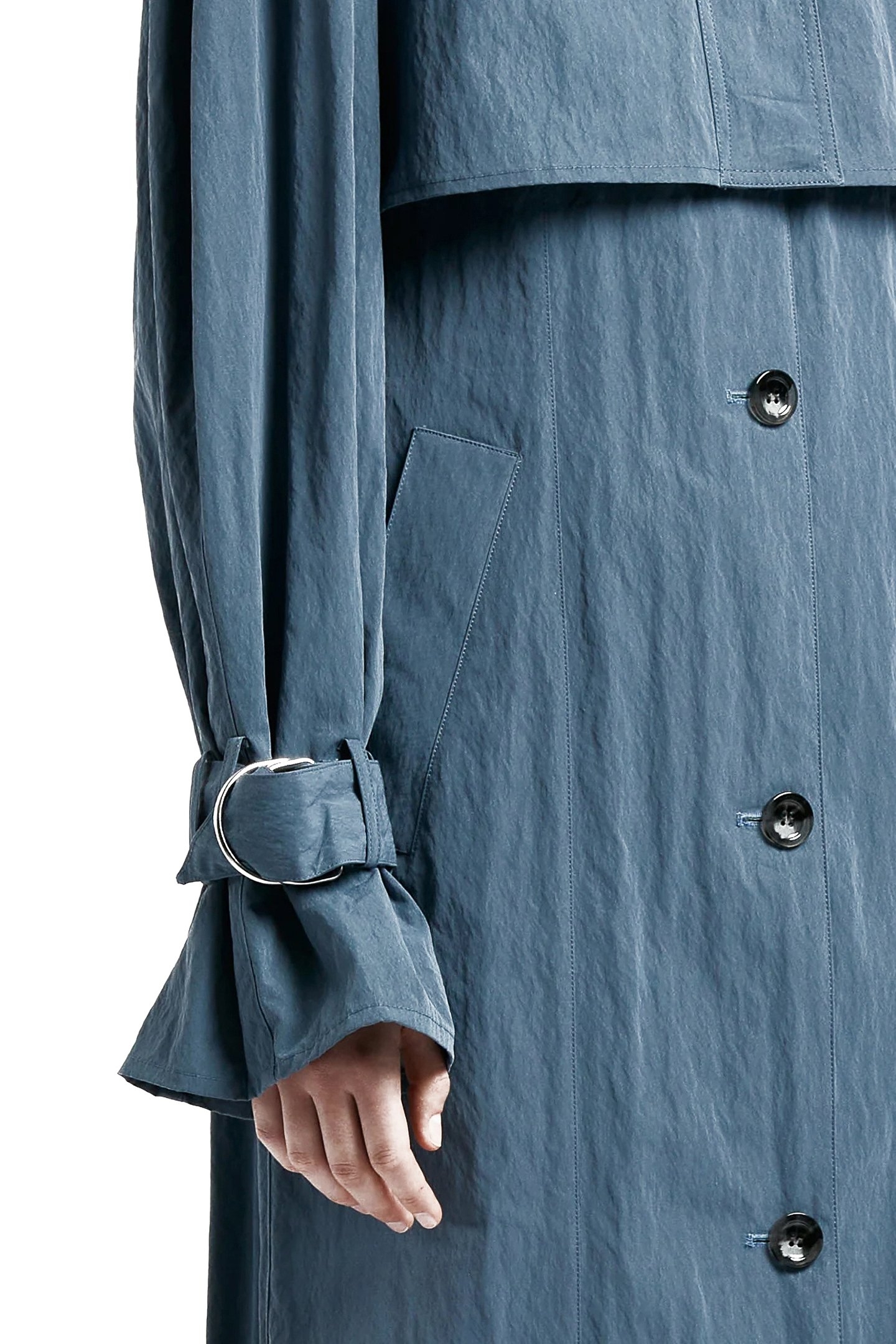 WASHED COTTON COAT FADED NAVY 4